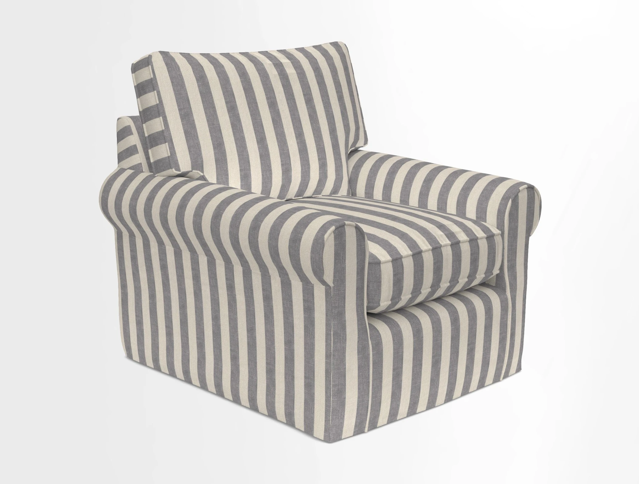 Bignor Chair in Two Tone Plain Biscuit. Loose cover option available