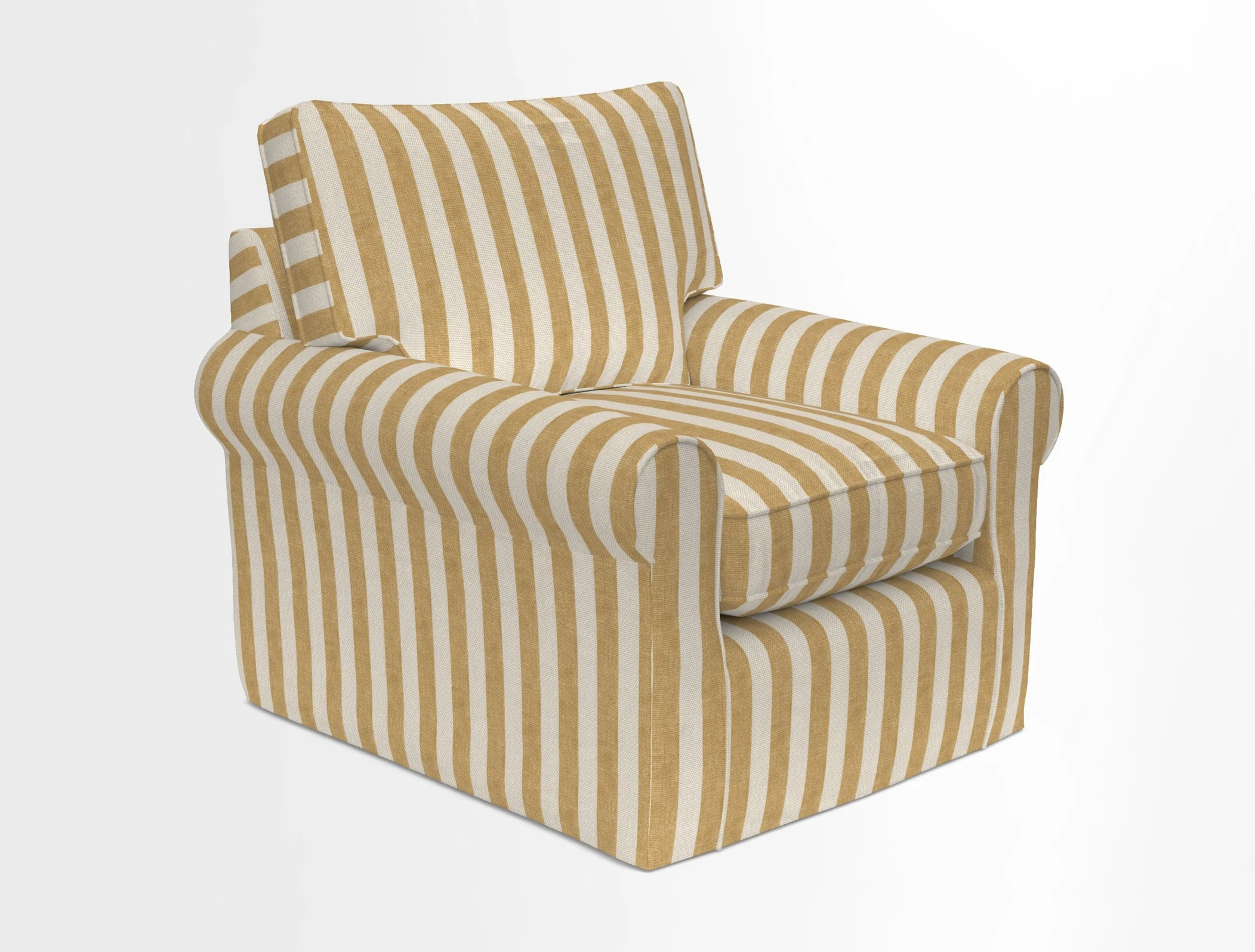 Bignor Chair in Two Tone Plain Biscuit. Loose cover option available