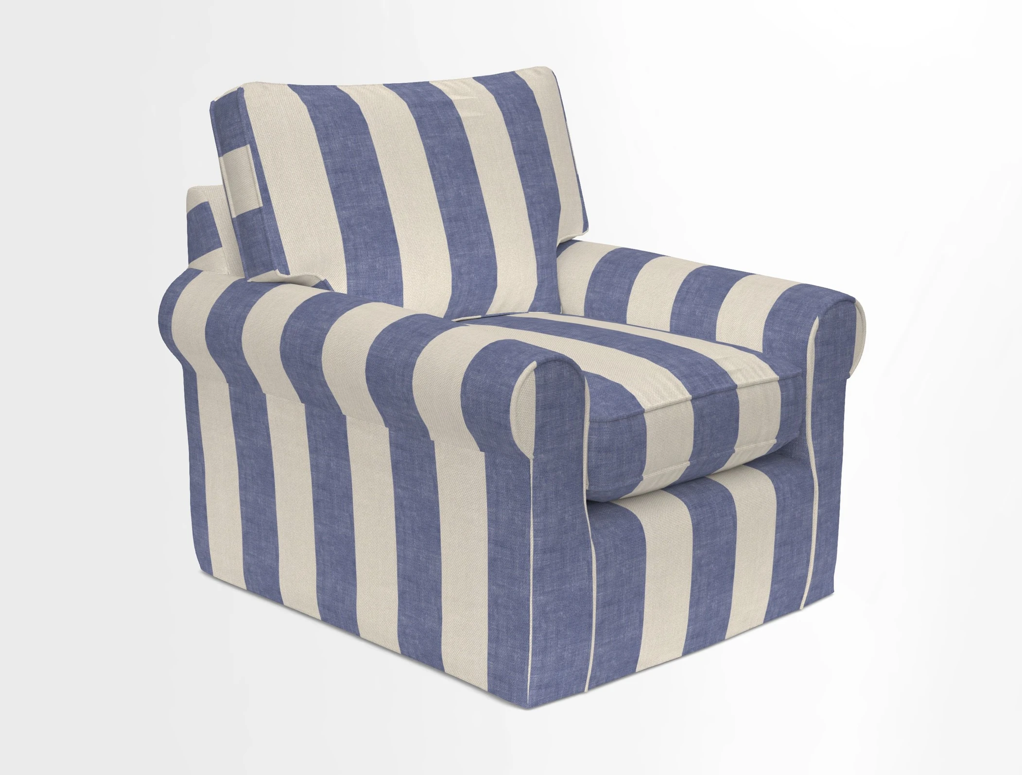 Bignor Chair in Two Tone Plain Biscuit. Loose cover option available