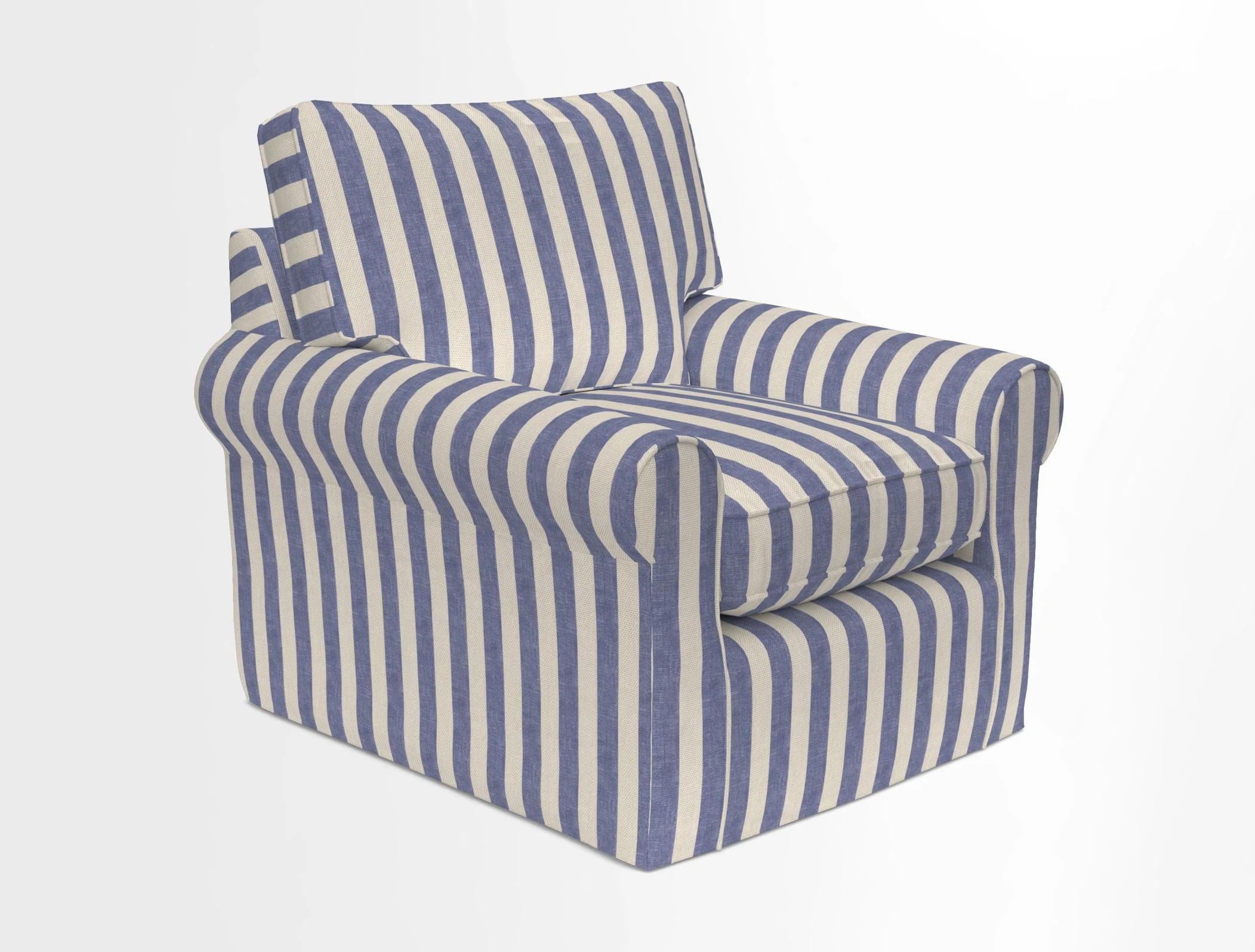 Bignor Chair in Two Tone Plain Biscuit. Loose cover option available