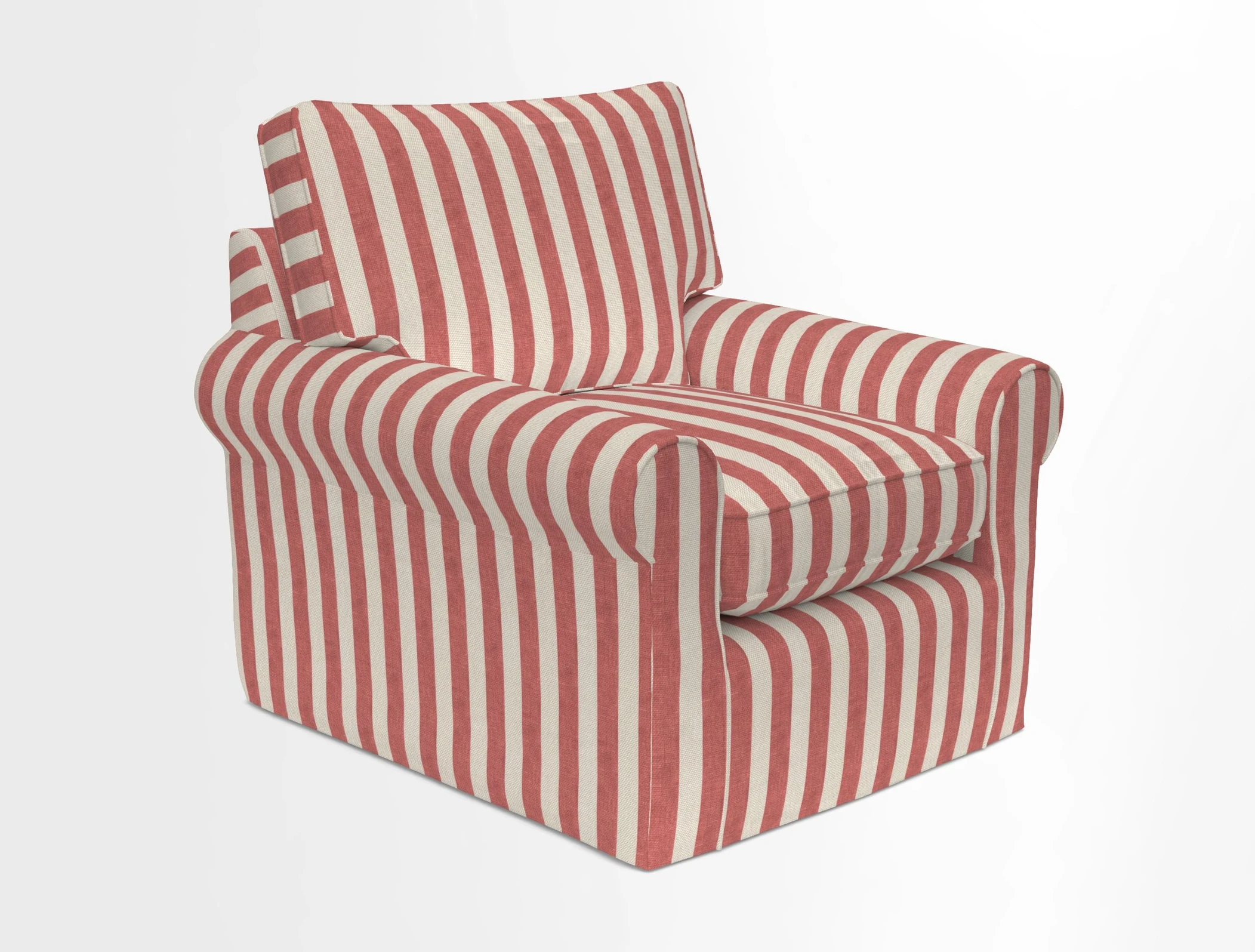 Bignor Chair in Two Tone Plain Biscuit. Loose cover option available