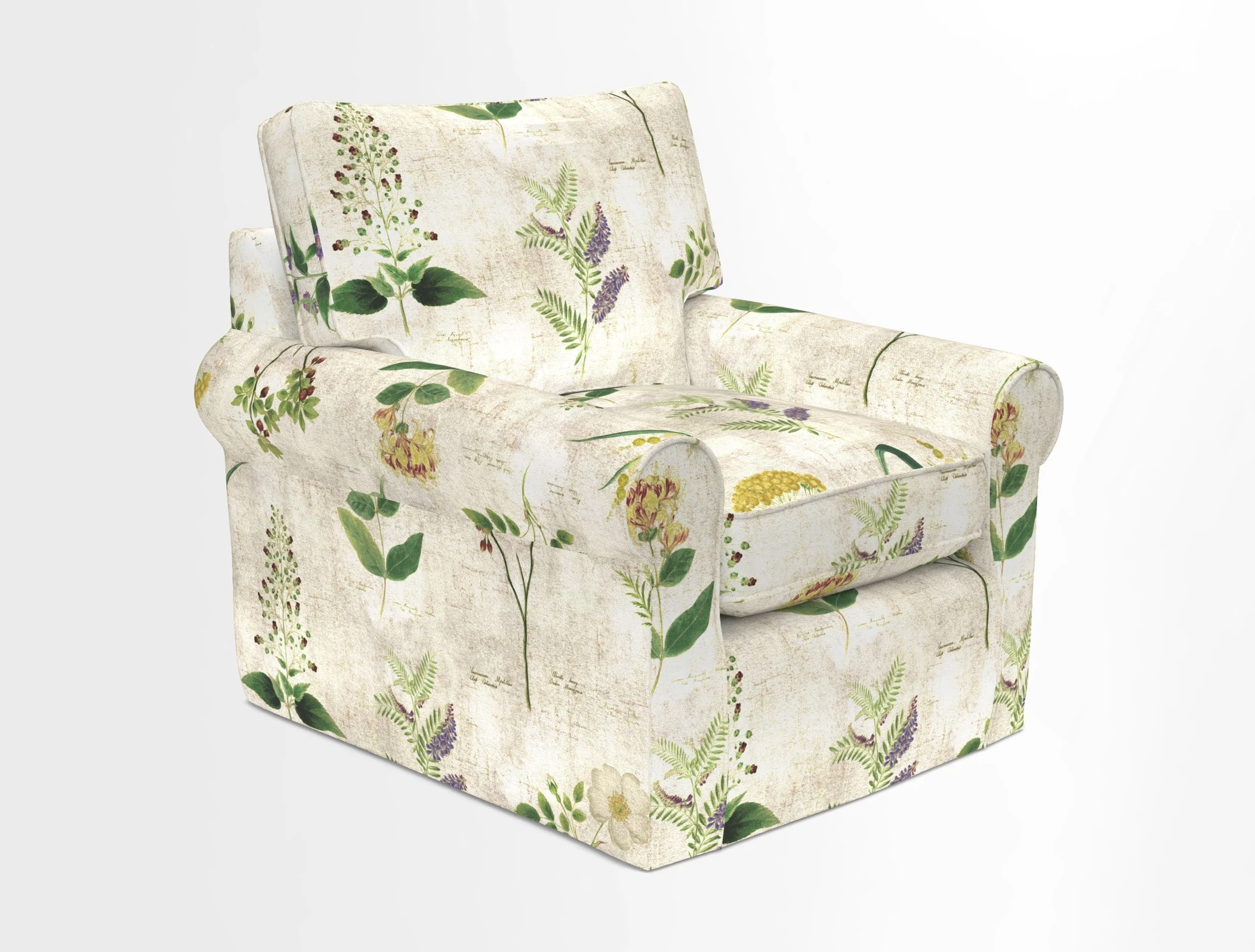 Bignor Chair in Two Tone Plain Biscuit. Loose cover option available