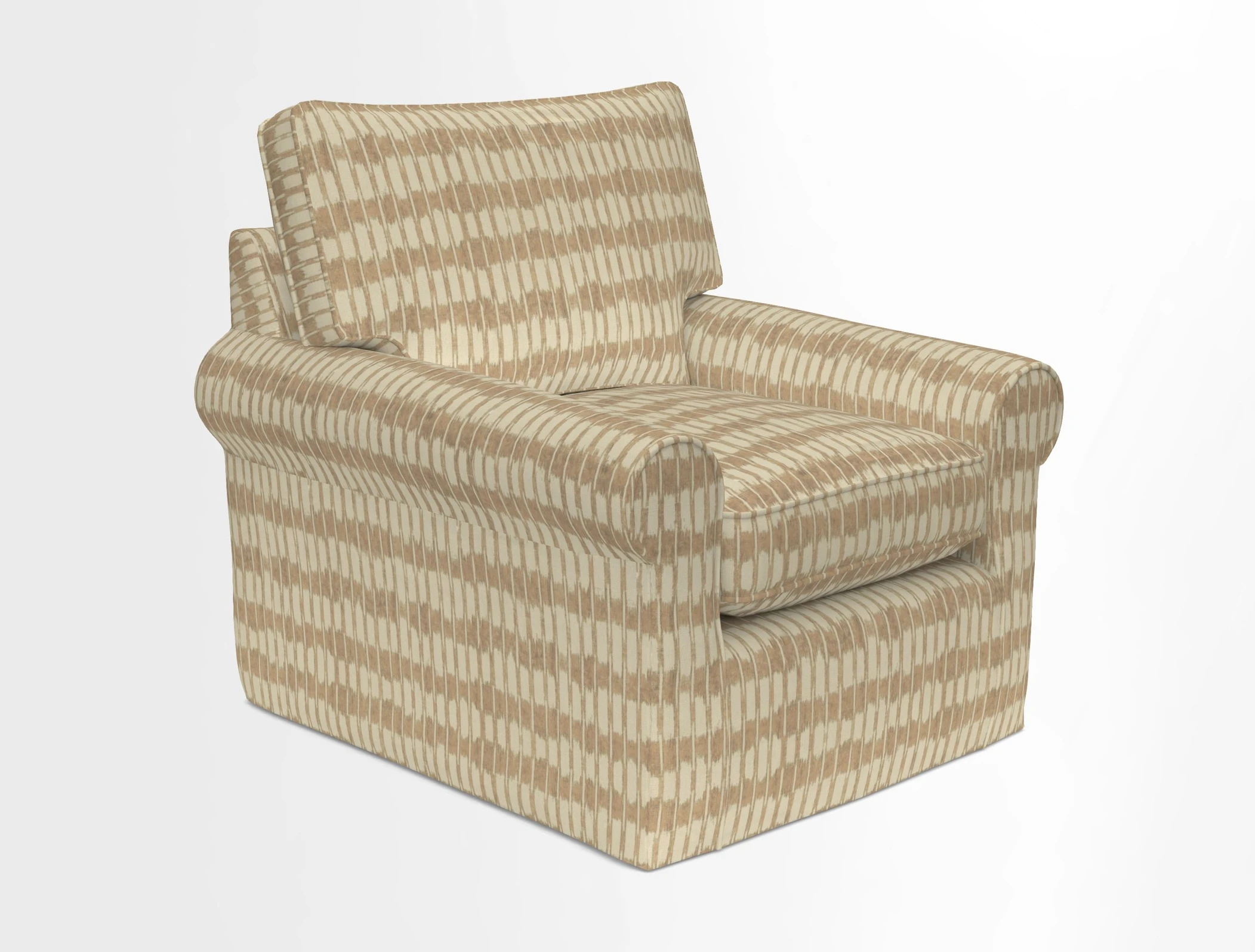 Bignor Chair in Two Tone Plain Biscuit. Loose cover option available