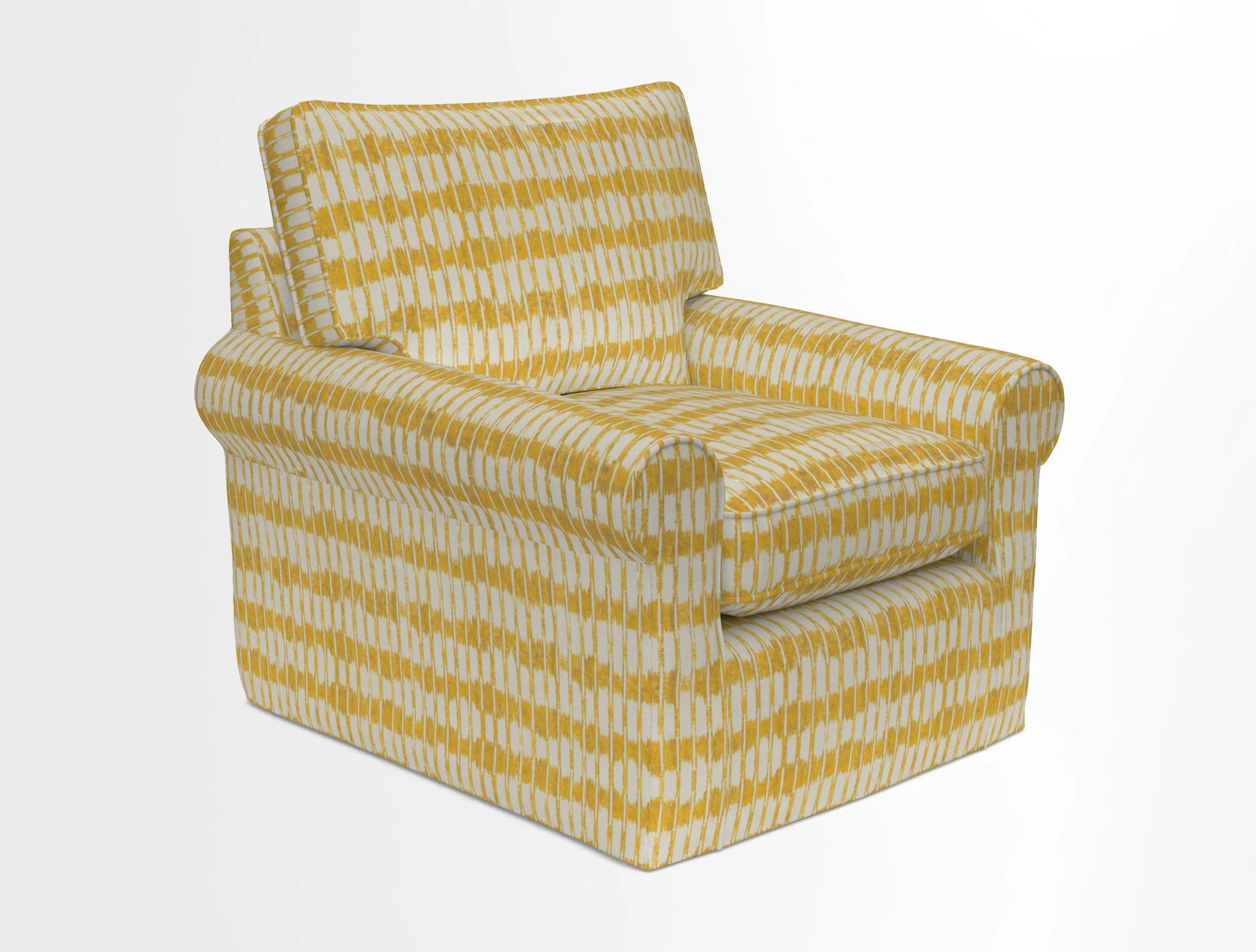 Bignor Chair in Two Tone Plain Biscuit. Loose cover option available