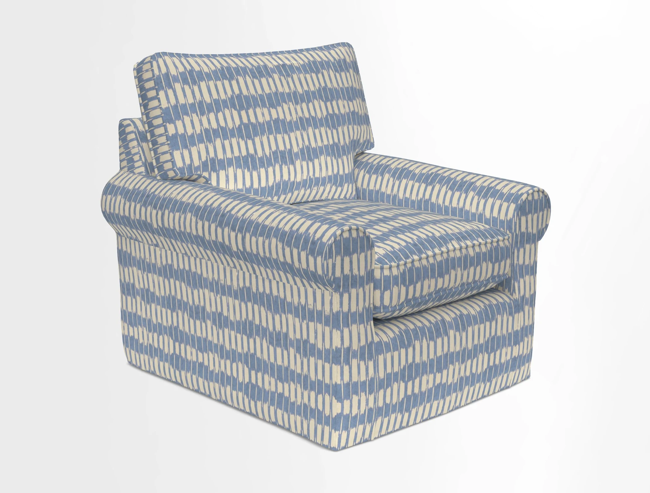 Bignor Chair in Two Tone Plain Biscuit. Loose cover option available