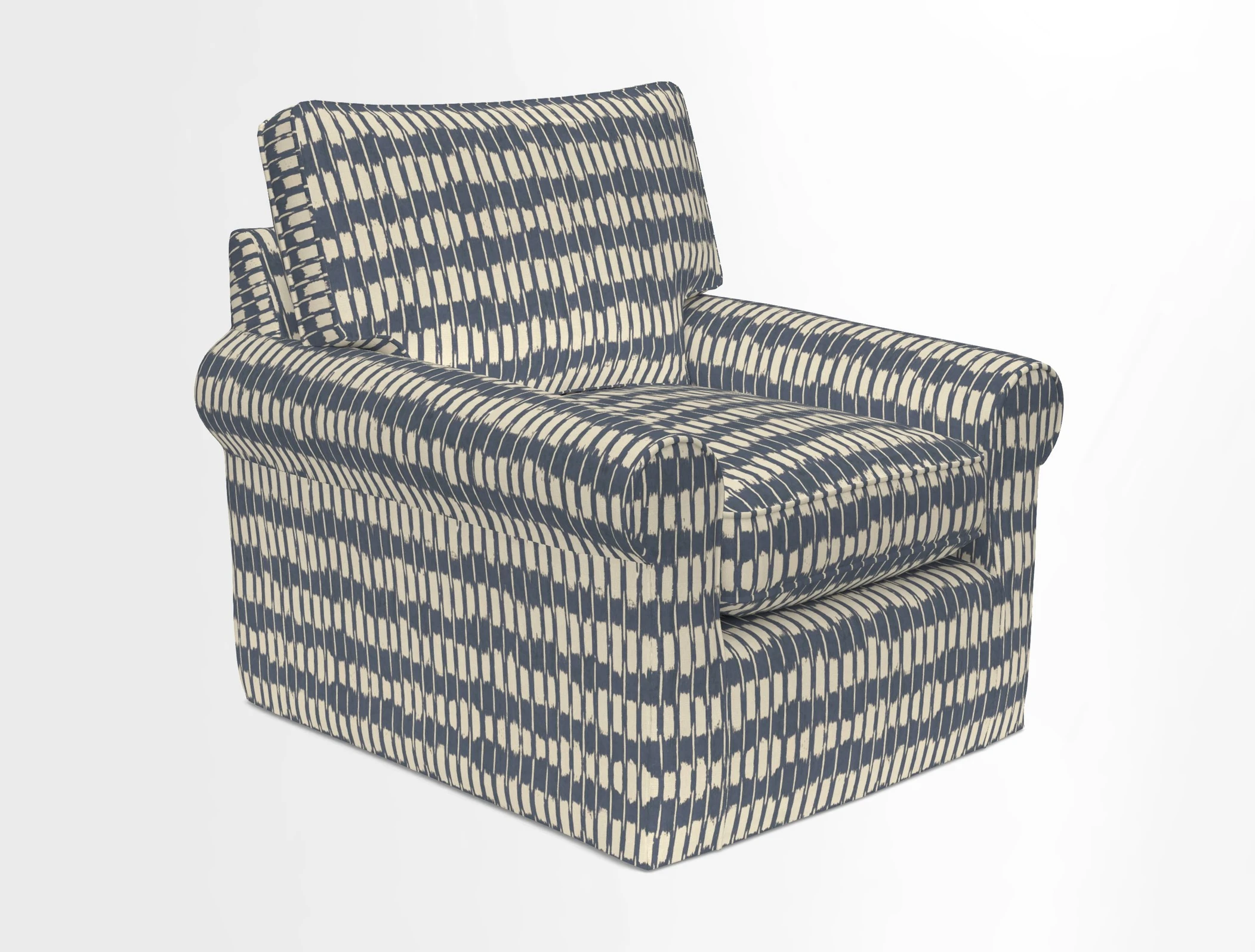 Bignor Chair in Two Tone Plain Biscuit. Loose cover option available
