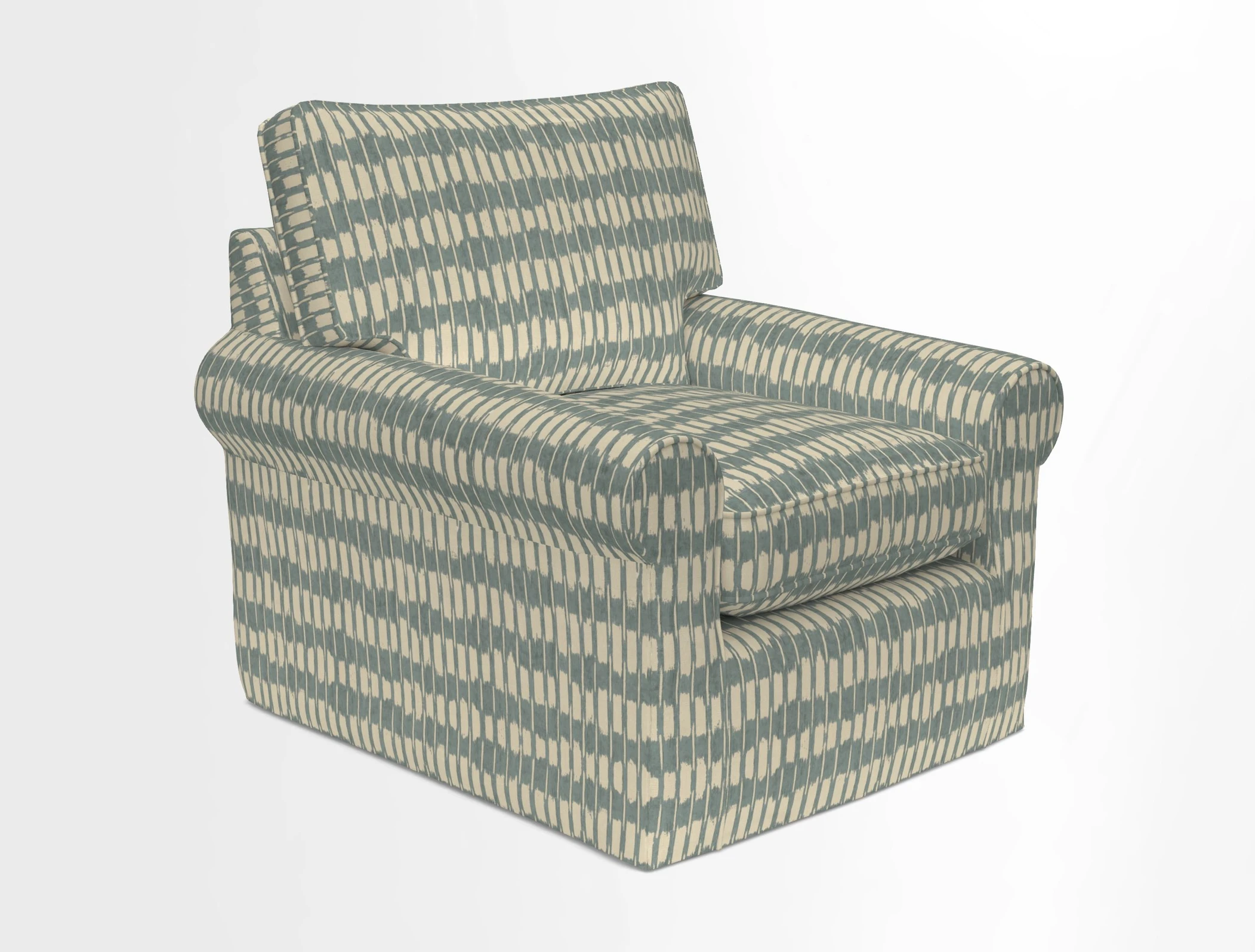 Bignor Chair in Two Tone Plain Biscuit. Loose cover option available
