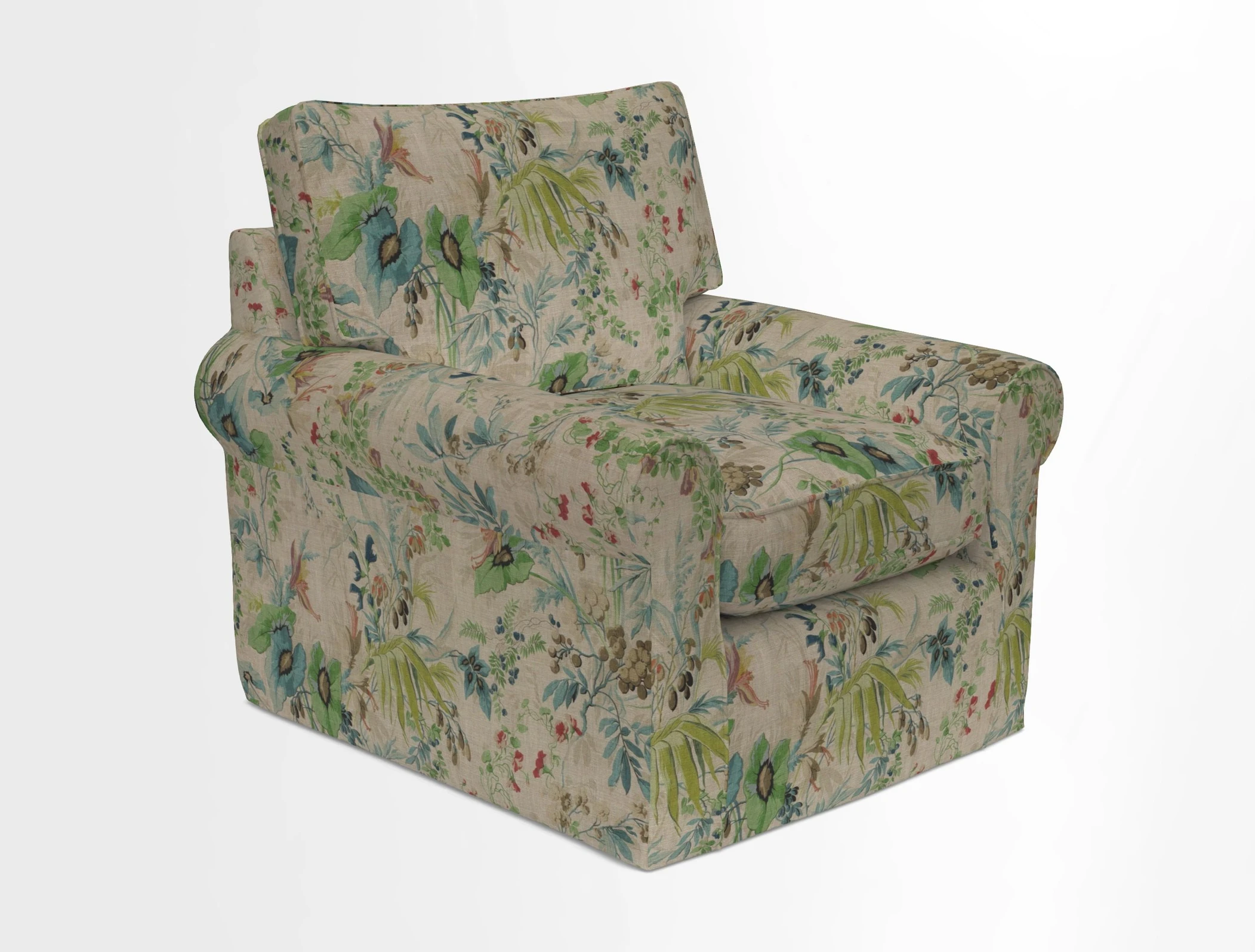 Bignor Chair in Two Tone Plain Biscuit. Loose cover option available