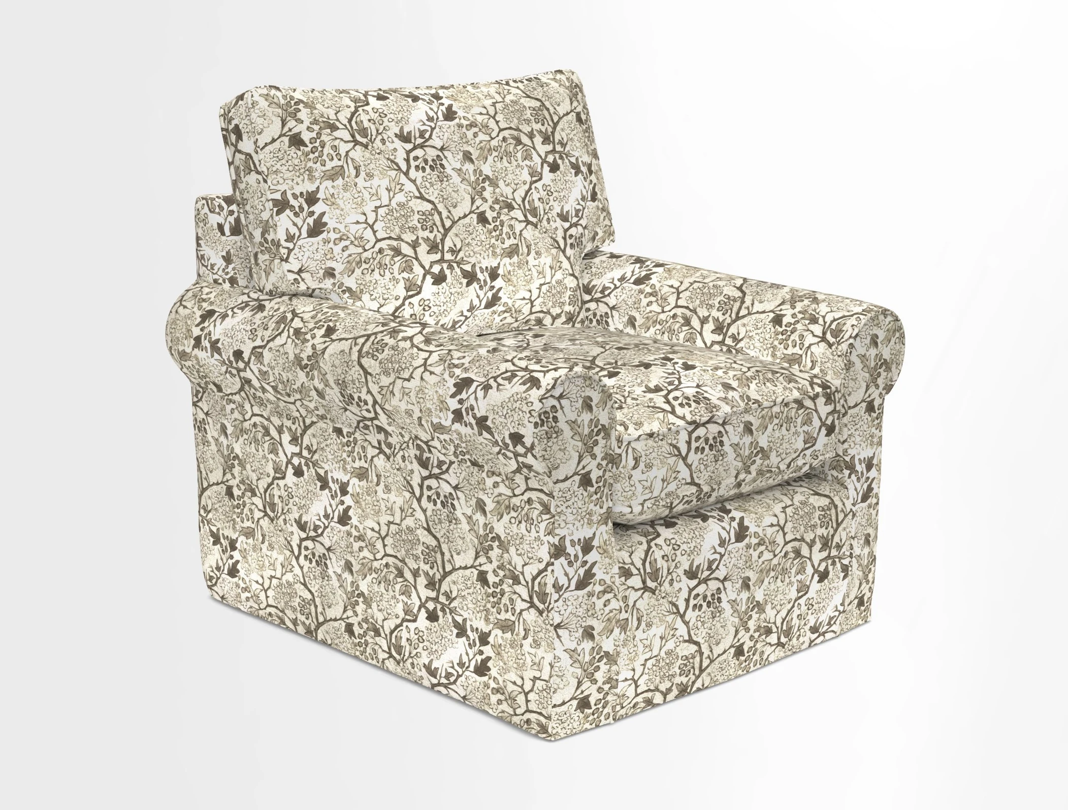 Bignor Chair in Two Tone Plain Biscuit. Loose cover option available