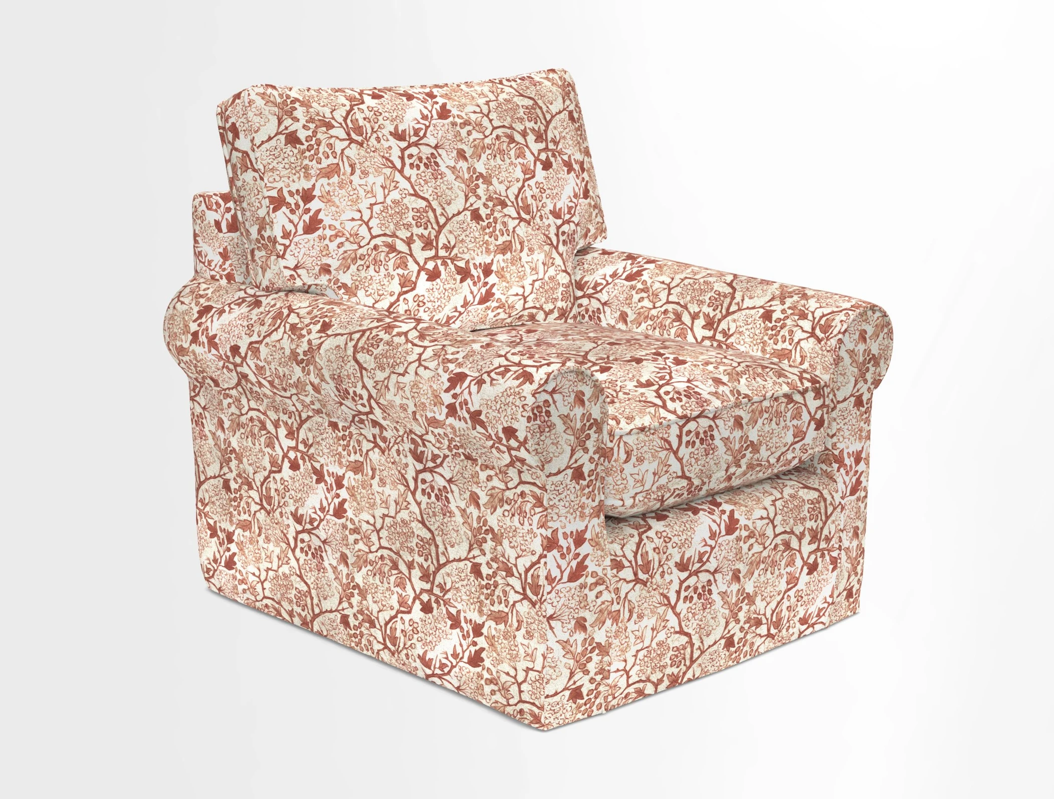 Bignor Chair in Two Tone Plain Biscuit. Loose cover option available
