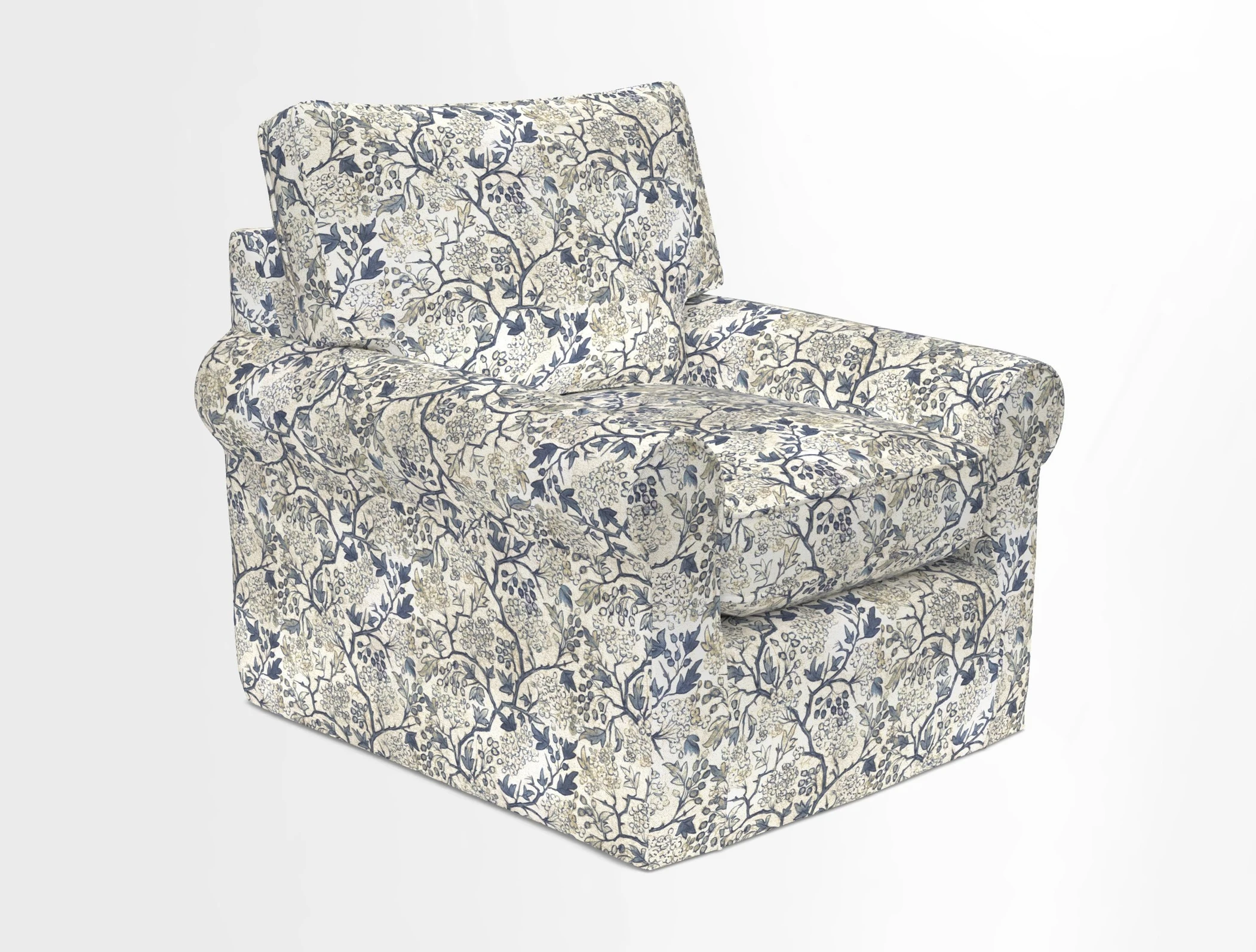 Bignor Chair in Two Tone Plain Biscuit. Loose cover option available