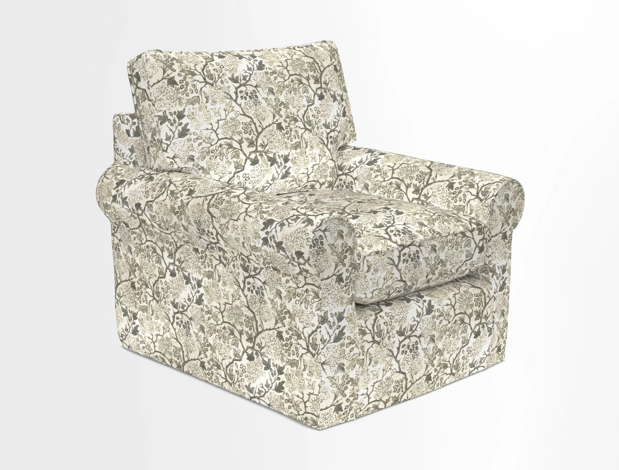 Bignor Chair in Two Tone Plain Biscuit. Loose cover option available