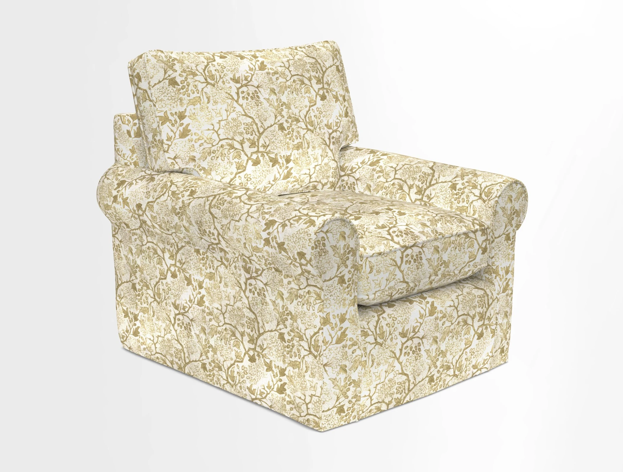 Bignor Chair in Two Tone Plain Biscuit. Loose cover option available