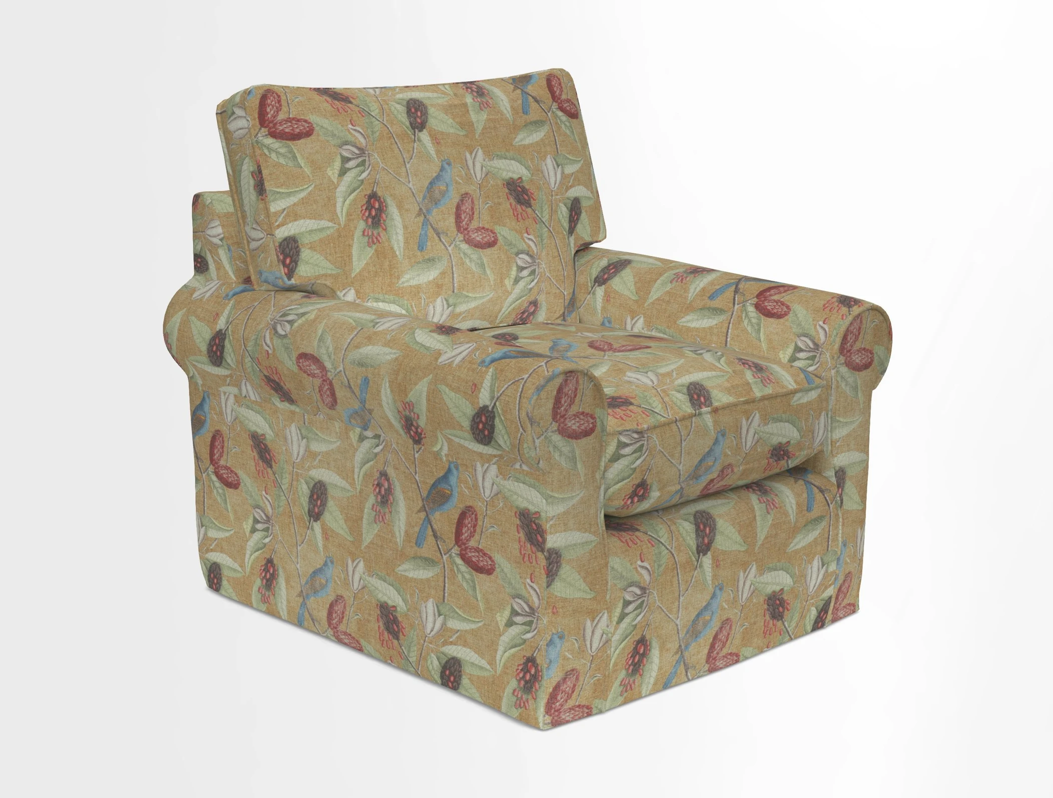 Bignor Chair in Two Tone Plain Biscuit. Loose cover option available