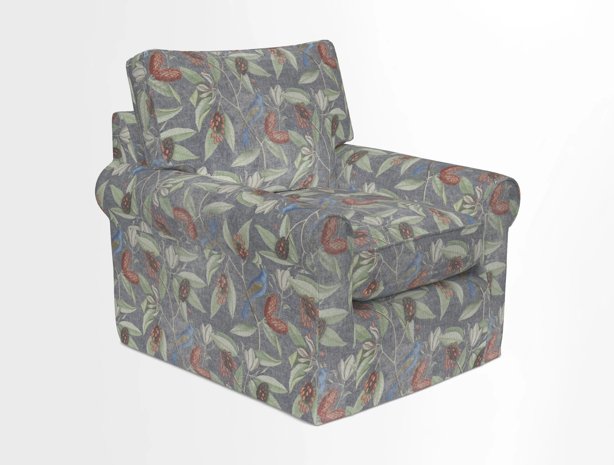 Bignor Chair in Two Tone Plain Biscuit. Loose cover option available