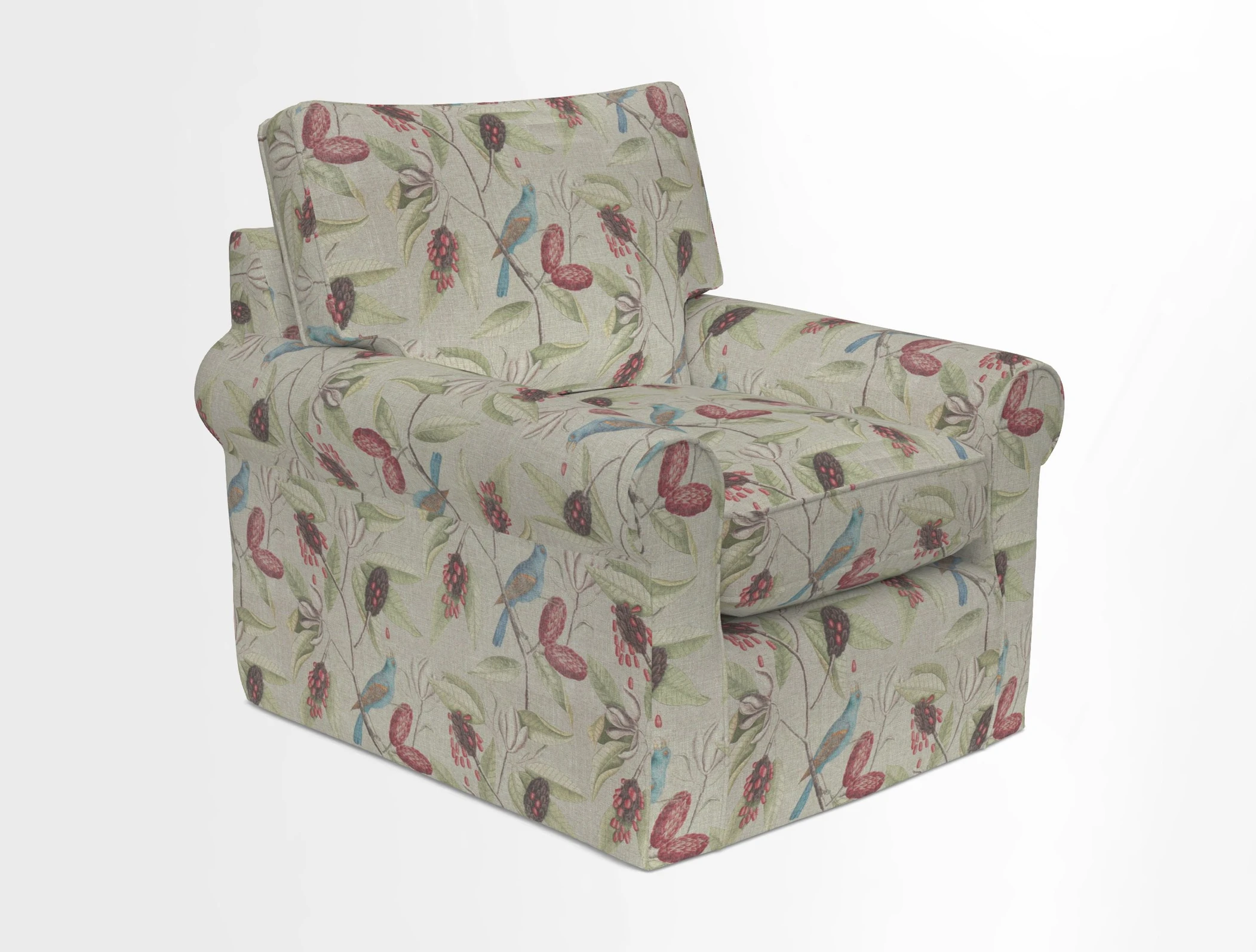 Bignor Chair in Two Tone Plain Biscuit. Loose cover option available