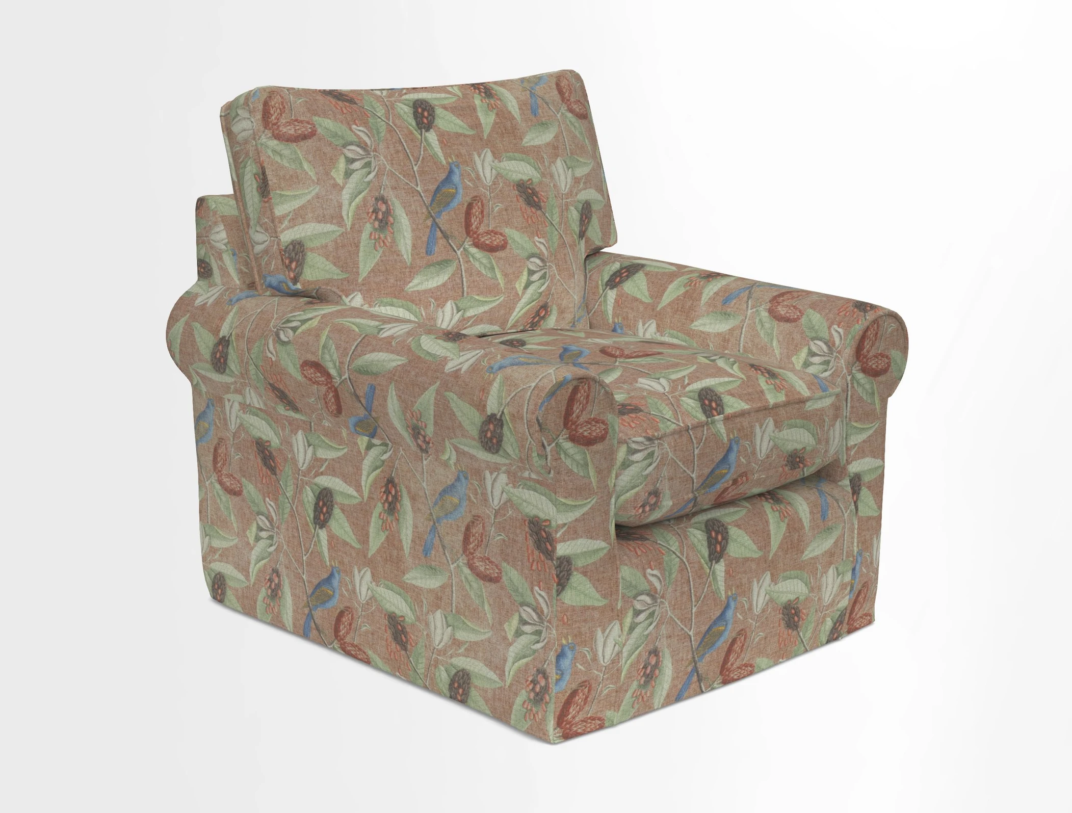 Bignor Chair in Two Tone Plain Biscuit. Loose cover option available