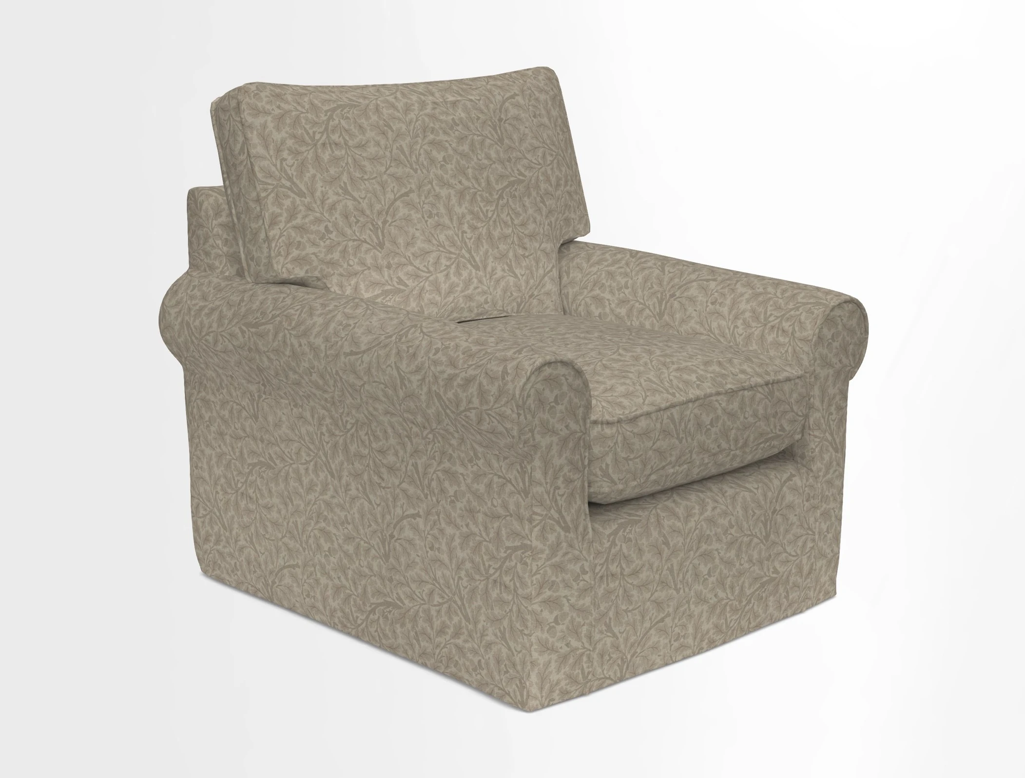 Bignor Chair in Two Tone Plain Biscuit. Loose cover option available