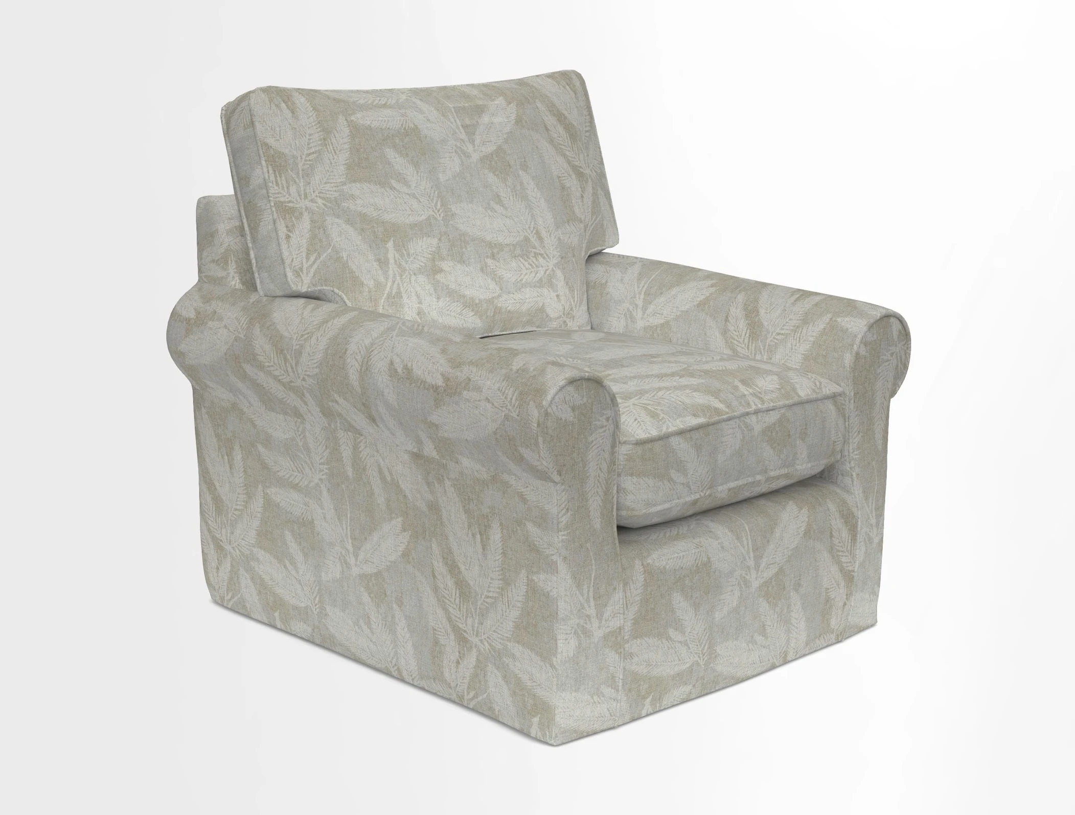 Bignor Chair in Two Tone Plain Biscuit. Loose cover option available