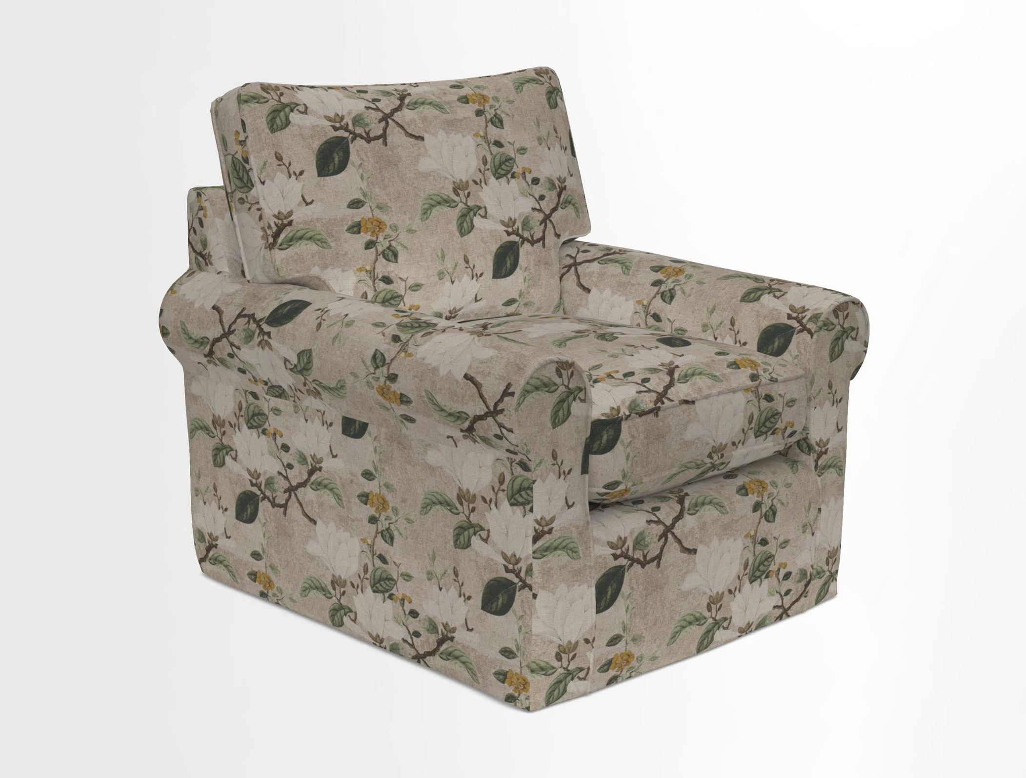 Bignor Chair in Two Tone Plain Biscuit. Loose cover option available