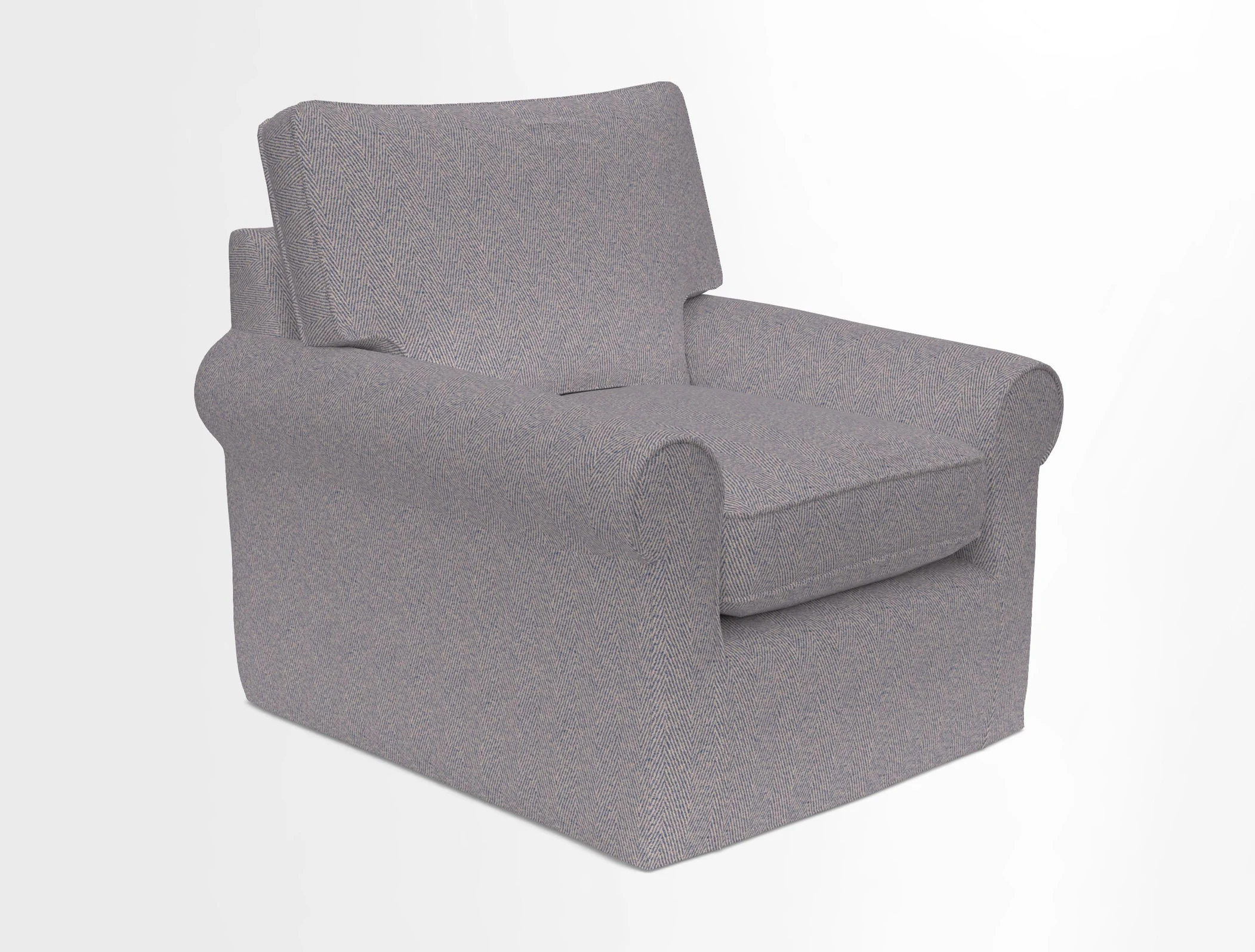 Bignor Chair in Two Tone Plain Biscuit. Loose cover option available