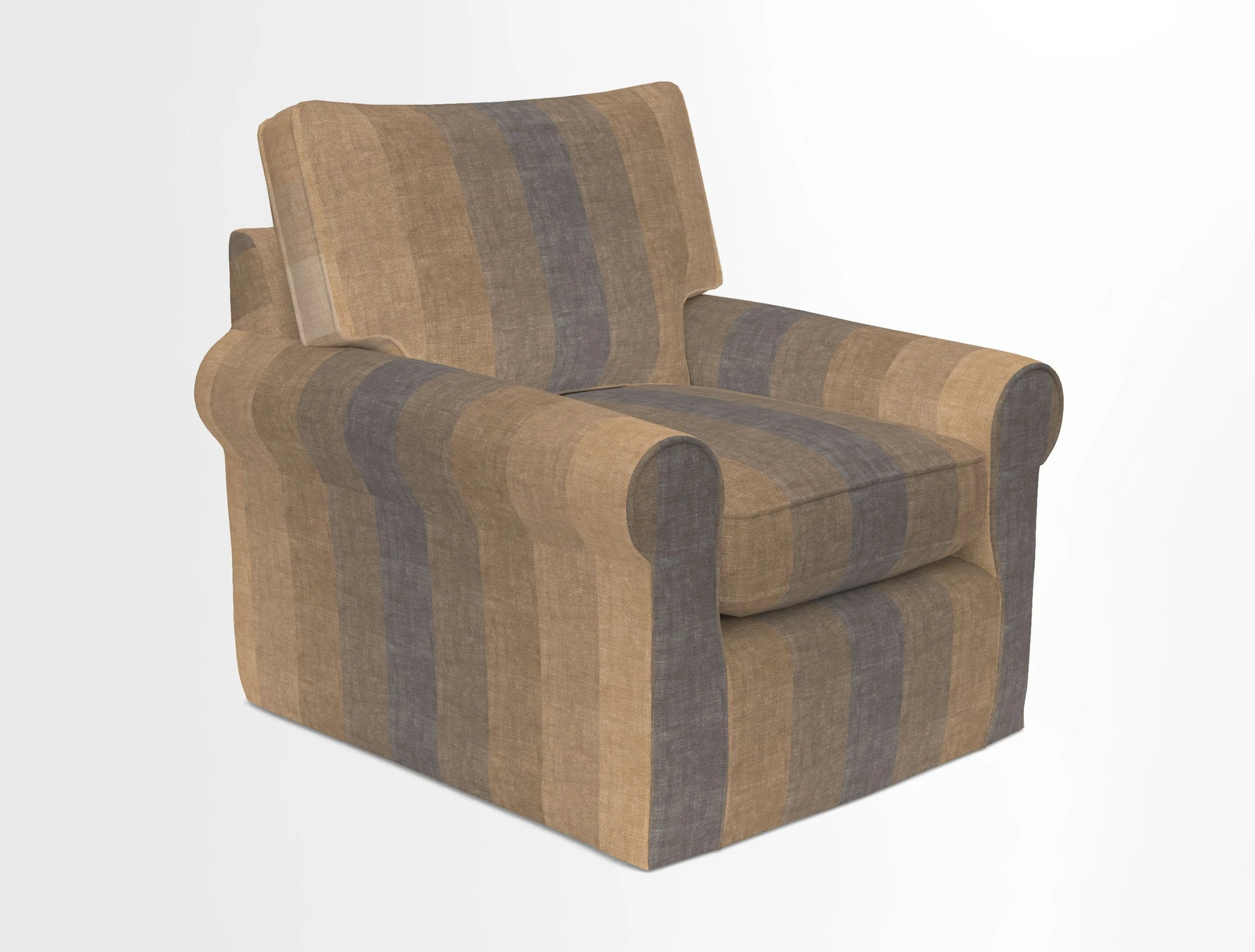 Bignor Chair in Two Tone Plain Biscuit. Loose cover option available