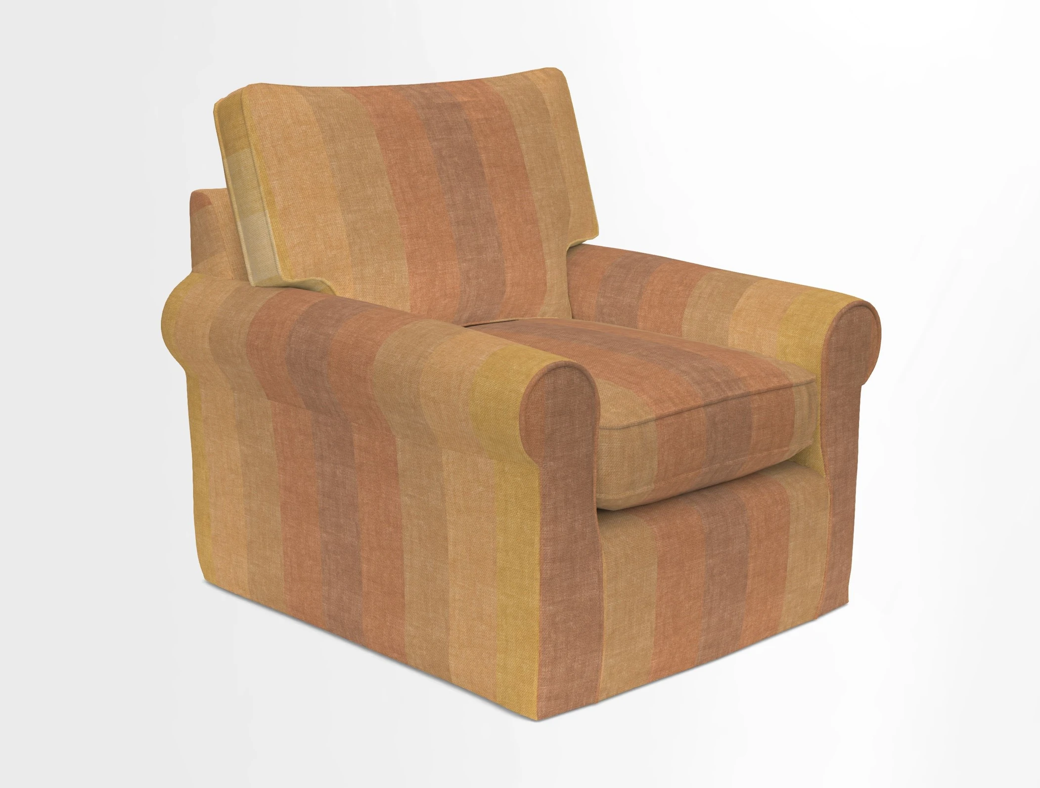 Bignor Chair in Two Tone Plain Biscuit. Loose cover option available