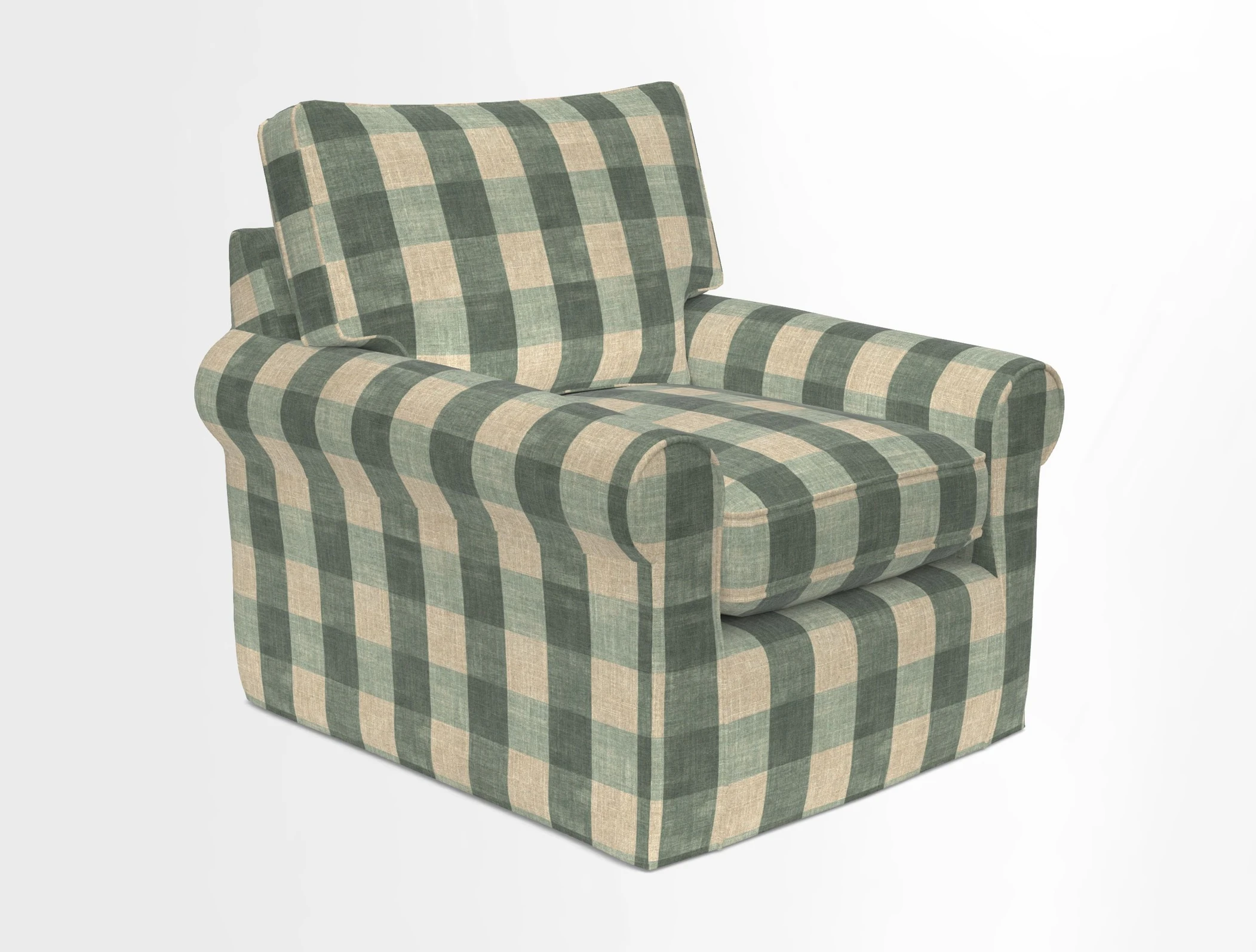 Bignor Chair in Two Tone Plain Biscuit. Loose cover option available