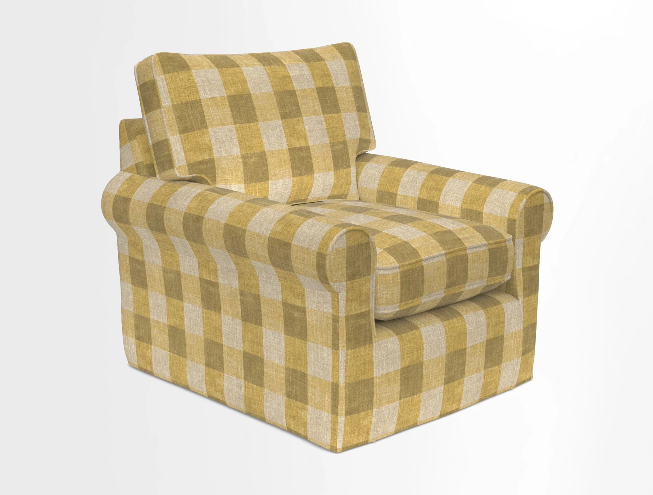 Bignor Chair in Two Tone Plain Biscuit. Loose cover option available