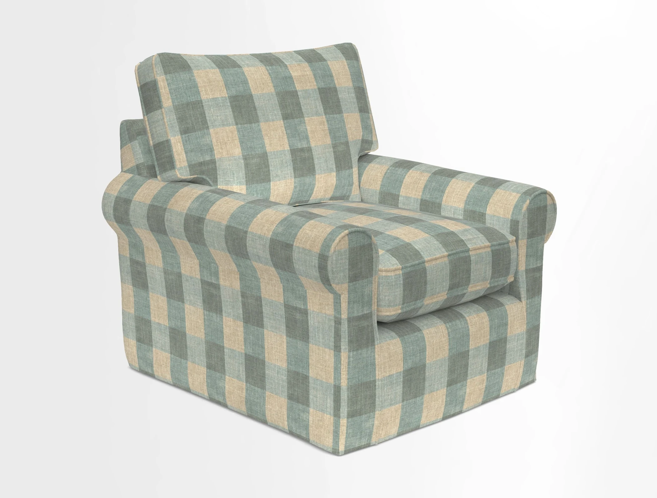 Bignor Chair in Two Tone Plain Biscuit. Loose cover option available