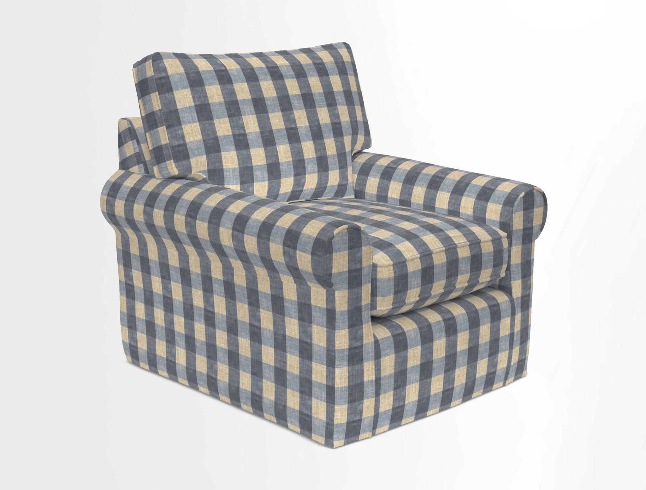 Bignor Chair in Two Tone Plain Biscuit. Loose cover option available