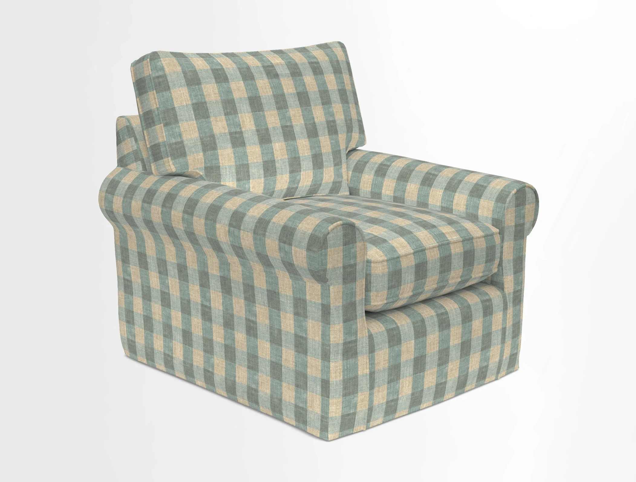 Bignor Chair in Two Tone Plain Biscuit. Loose cover option available
