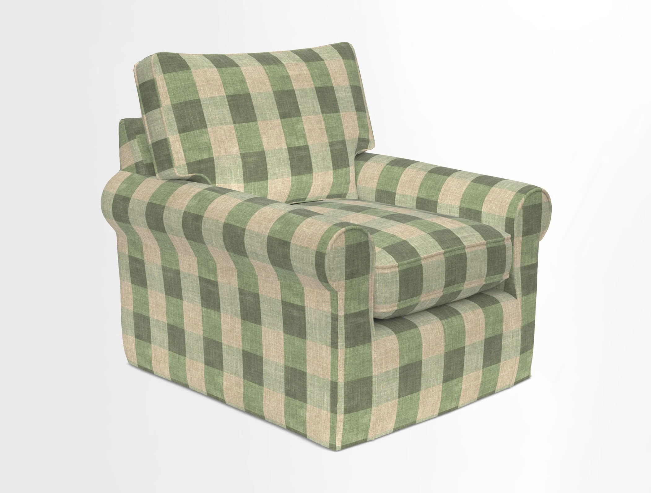 Bignor Chair in Two Tone Plain Biscuit. Loose cover option available