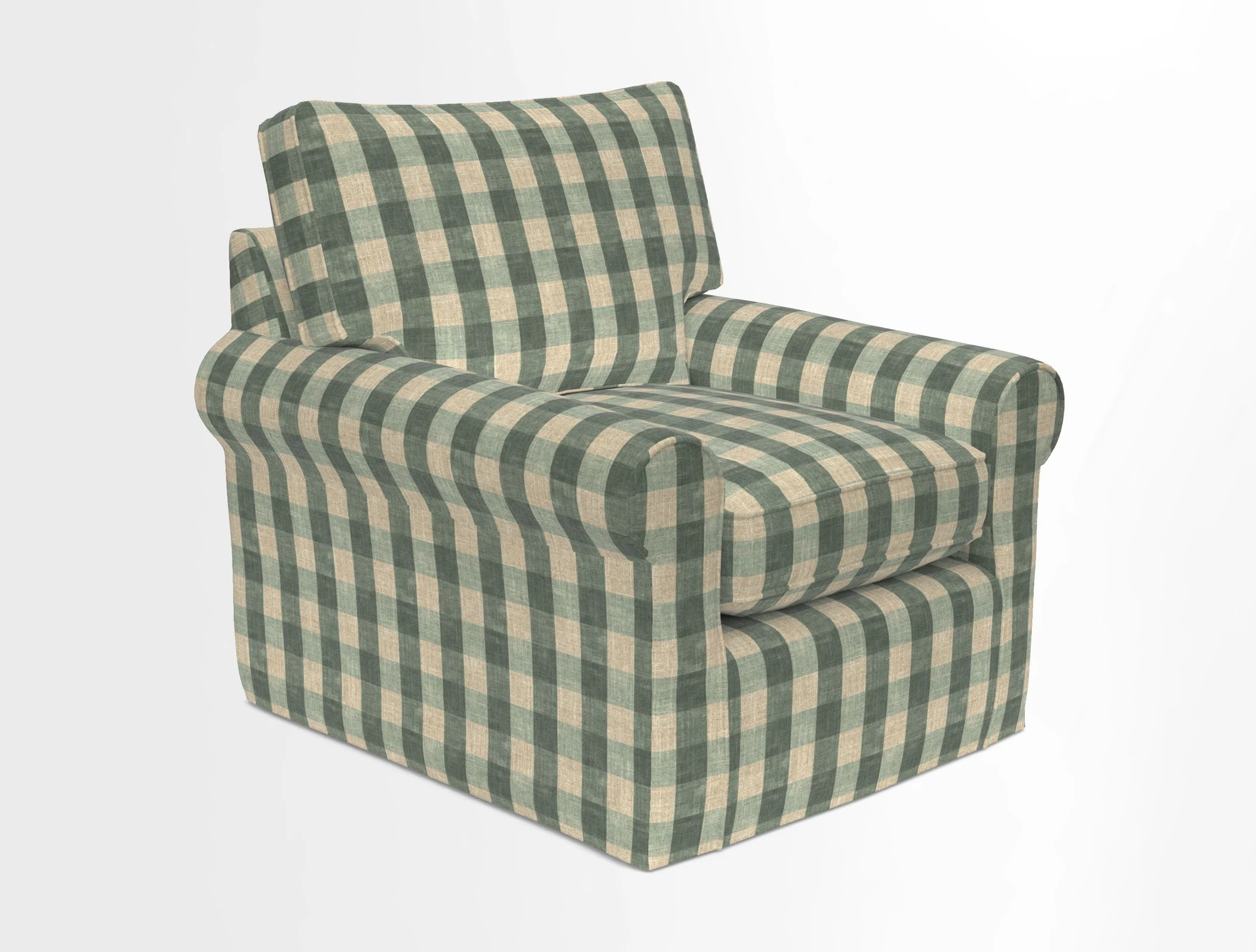 Bignor Chair in Two Tone Plain Biscuit. Loose cover option available