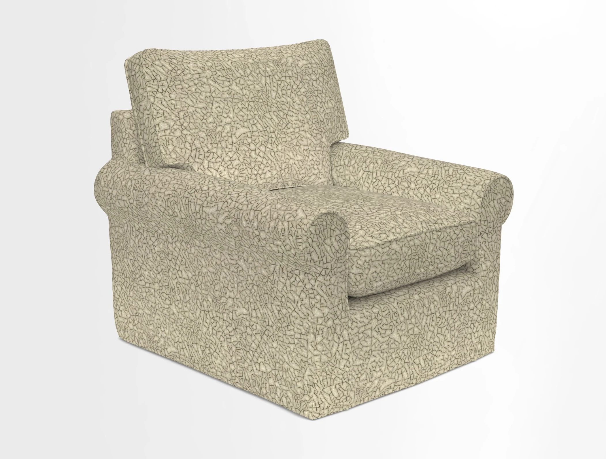 Bignor Chair in Two Tone Plain Biscuit. Loose cover option available