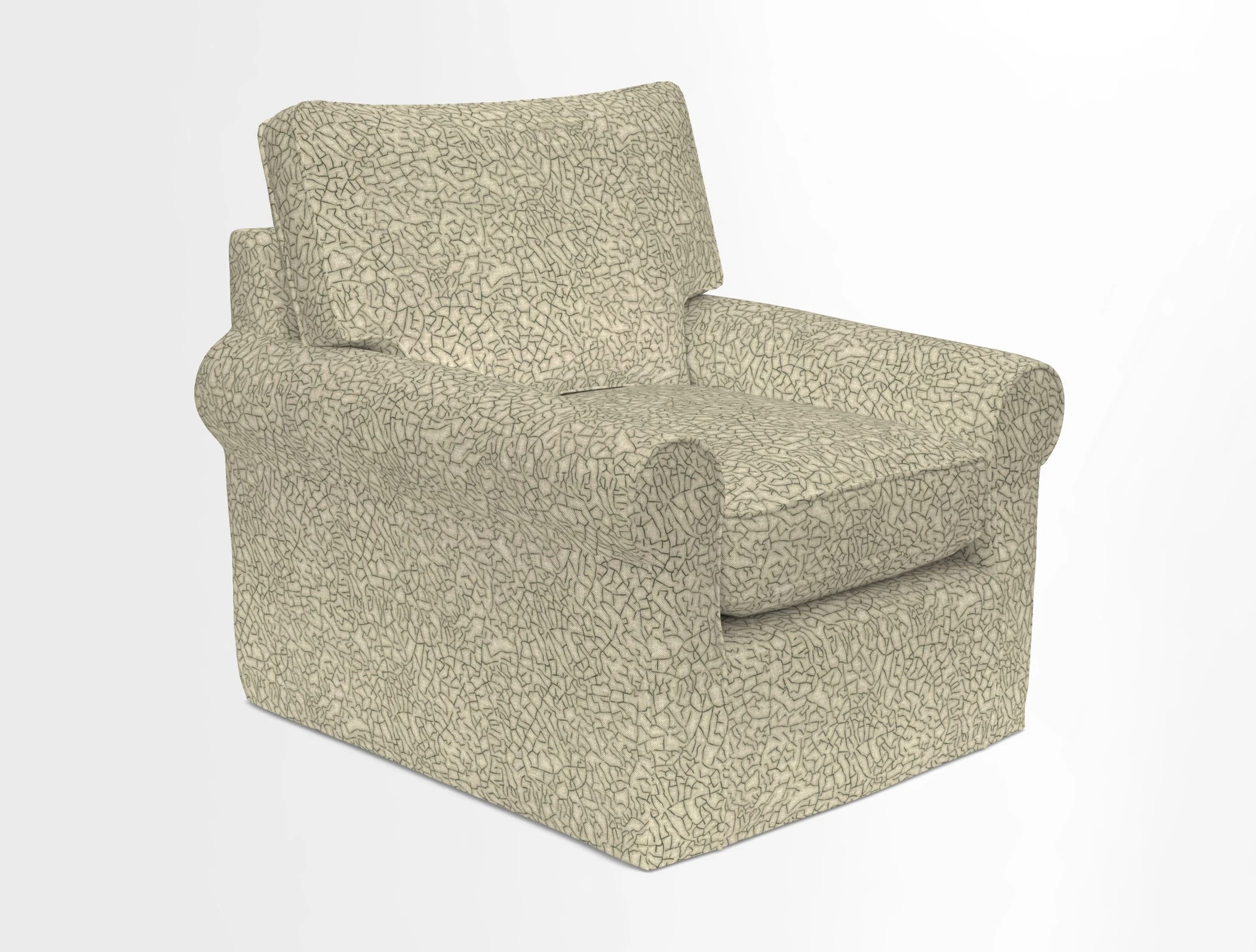 Bignor Chair in Two Tone Plain Biscuit. Loose cover option available