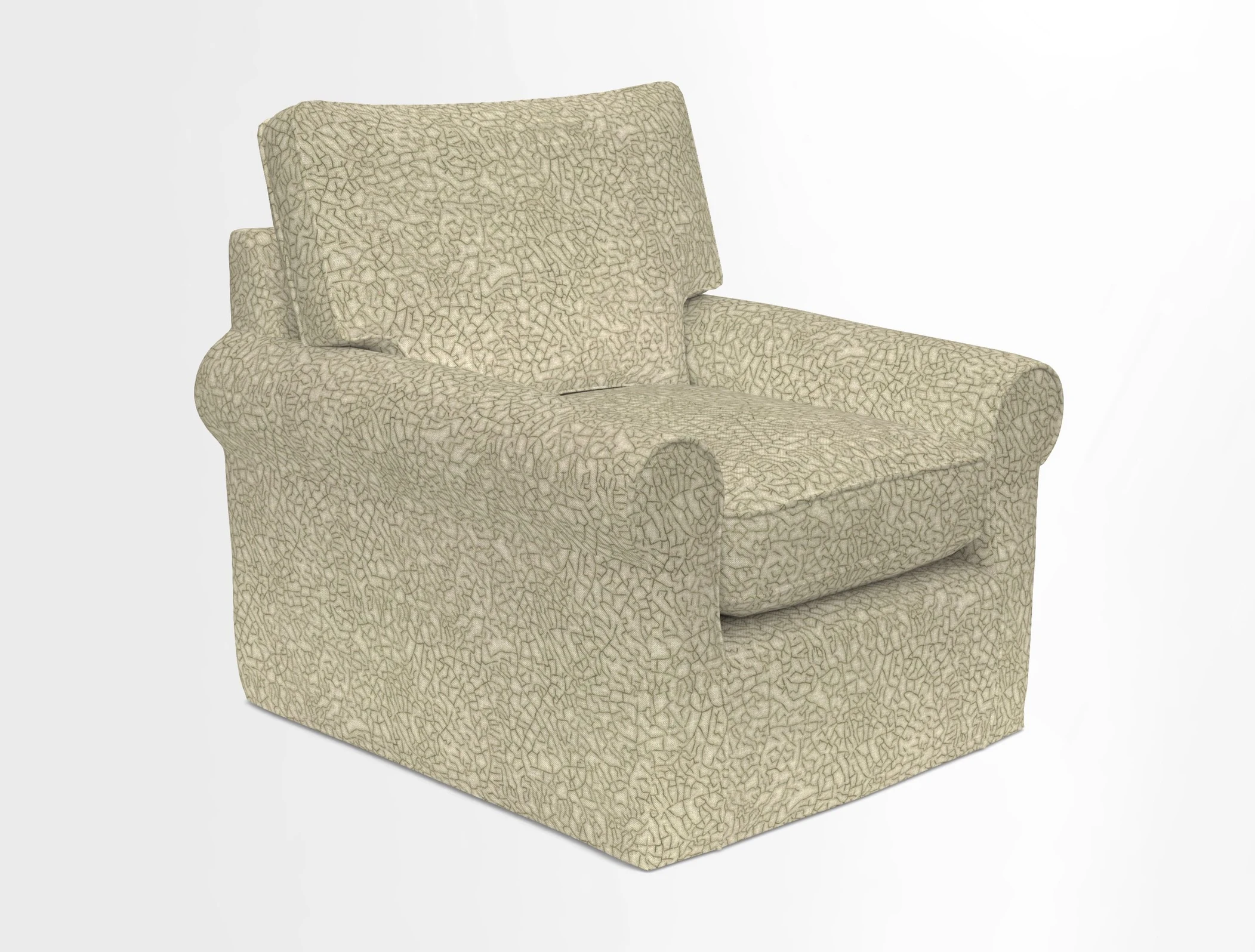 Bignor Chair in Two Tone Plain Biscuit. Loose cover option available