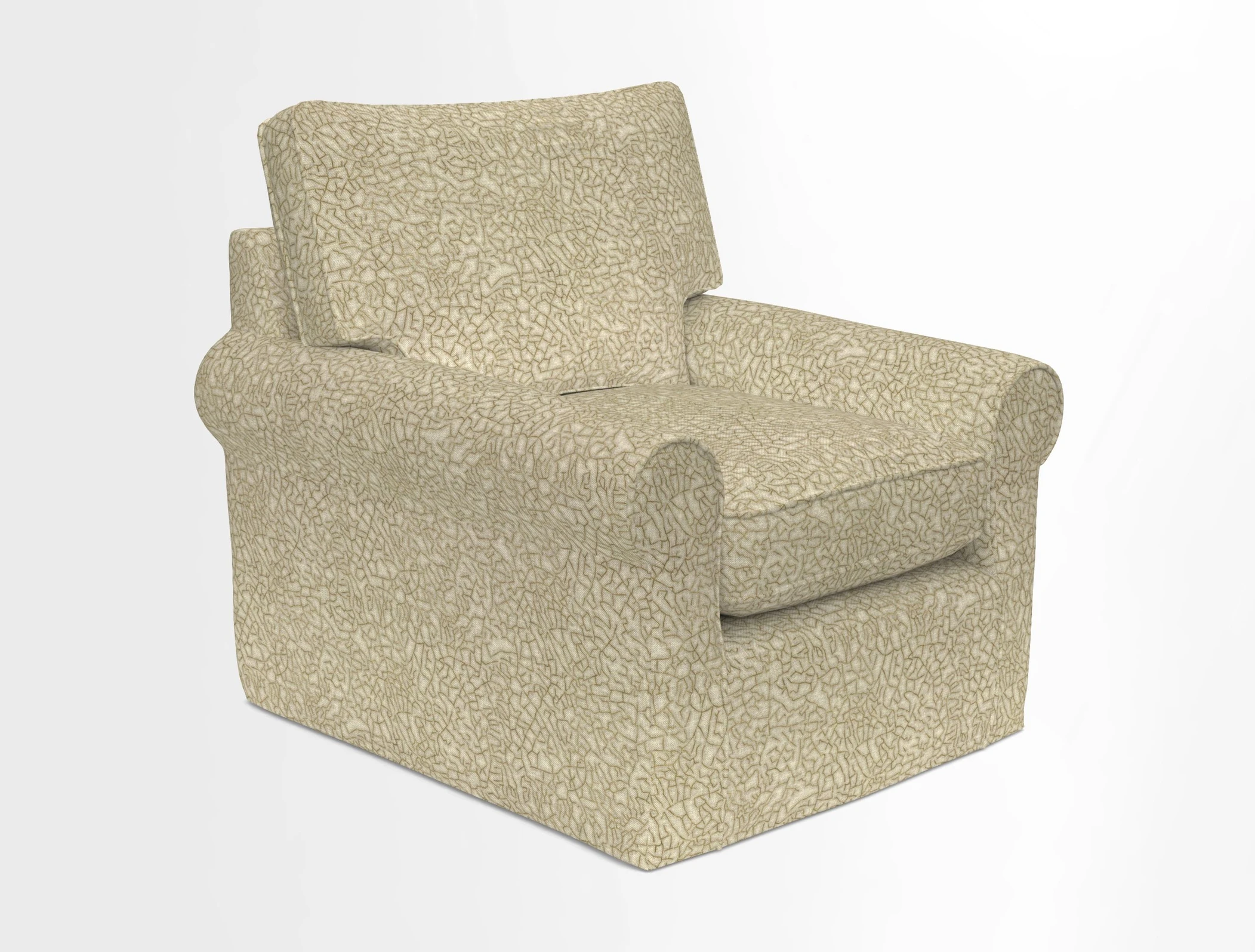 Bignor Chair in Two Tone Plain Biscuit. Loose cover option available