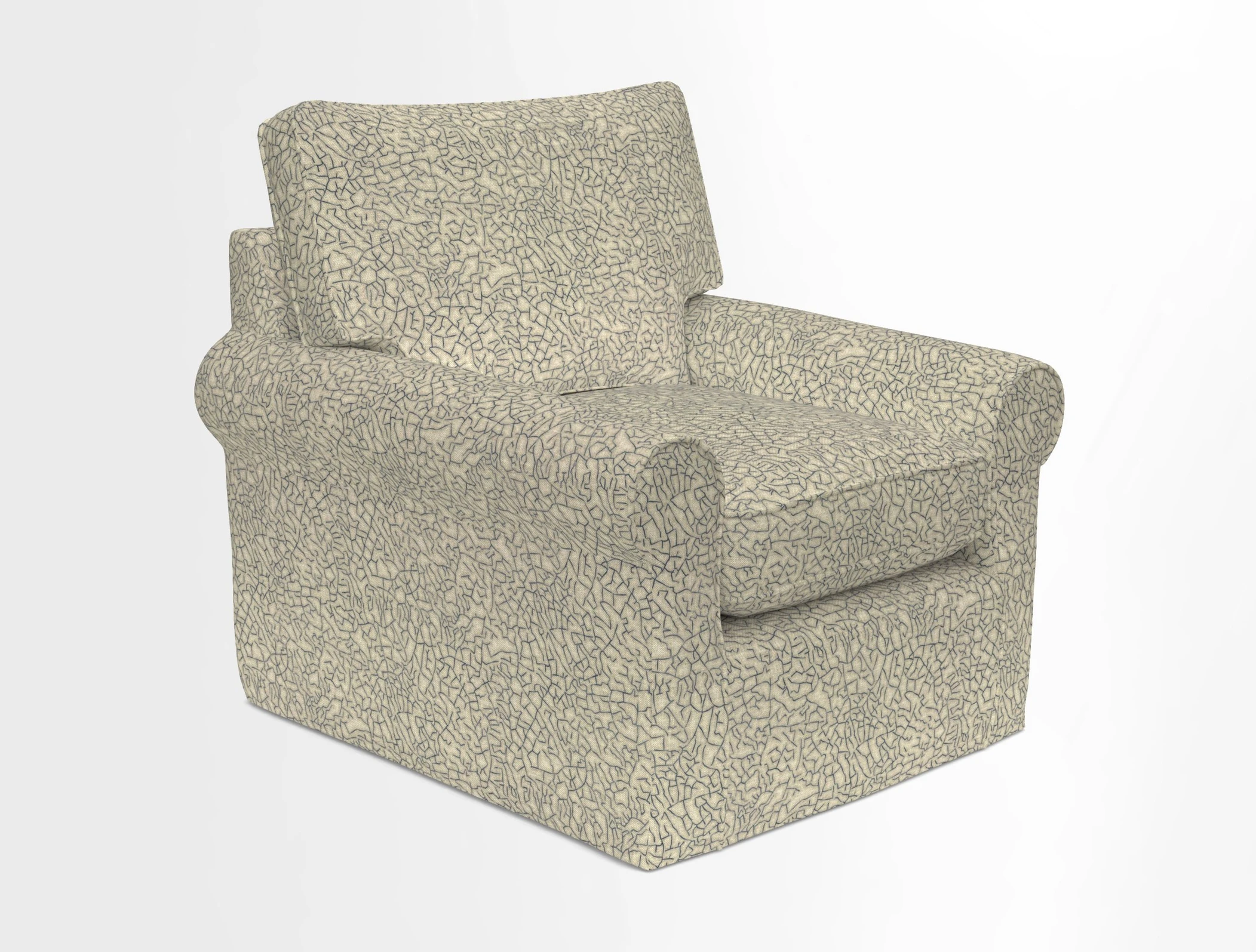 Bignor Chair in Two Tone Plain Biscuit. Loose cover option available