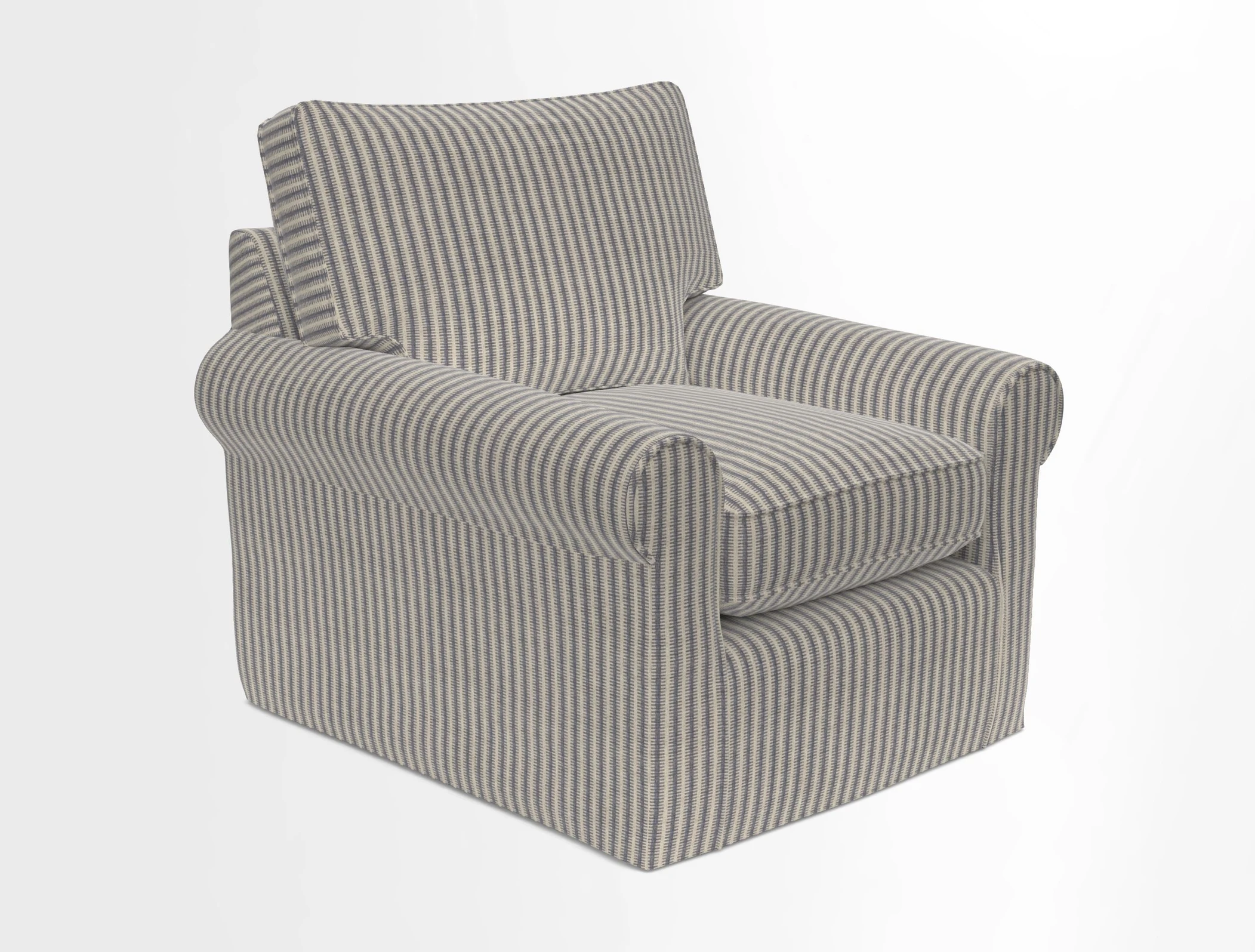 Bignor Chair in Two Tone Plain Biscuit. Loose cover option available
