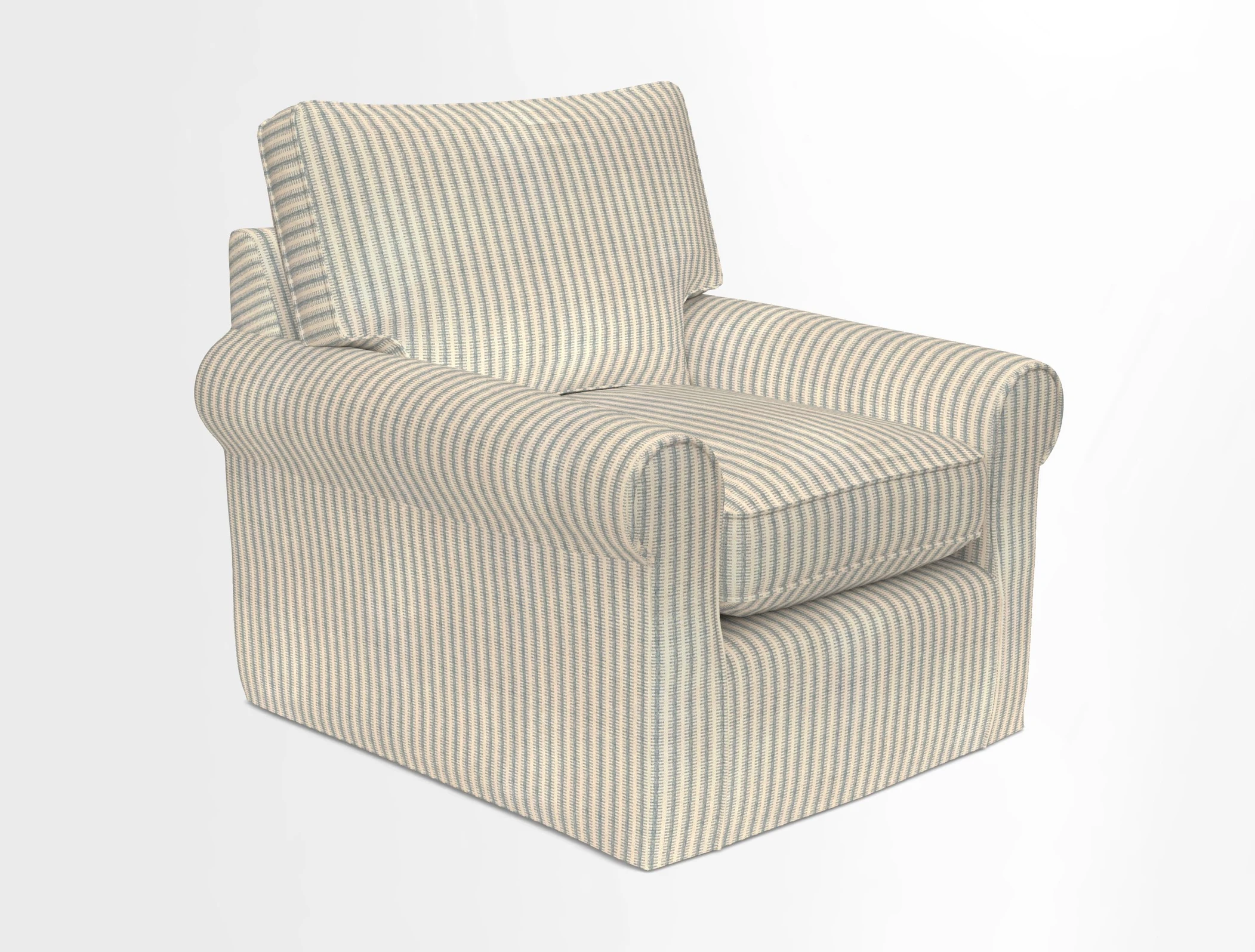 Bignor Chair in Two Tone Plain Biscuit. Loose cover option available