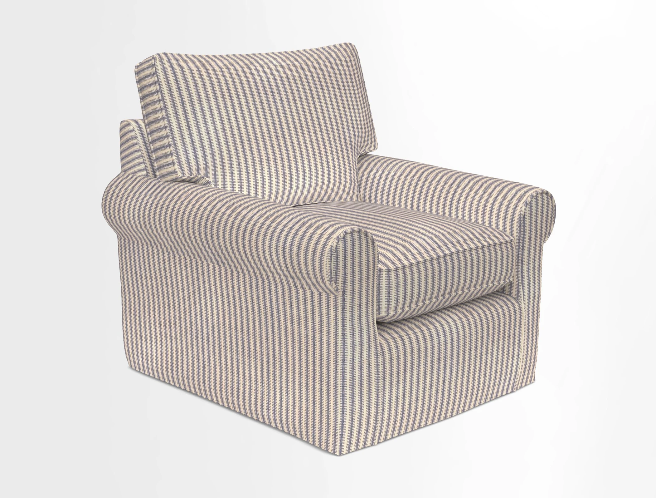 Bignor Chair in Two Tone Plain Biscuit. Loose cover option available
