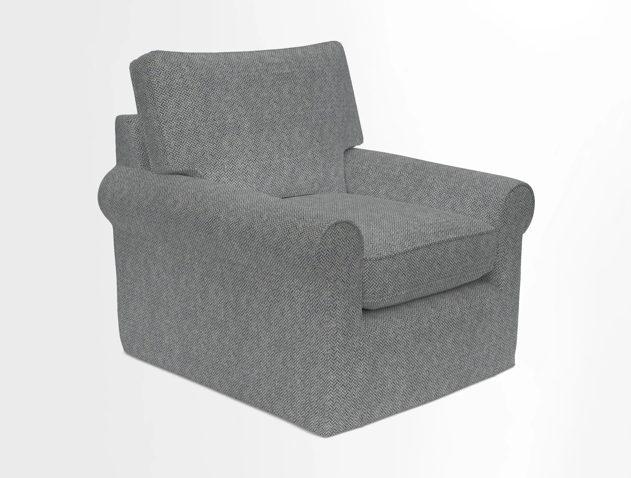 Bignor Chair in Two Tone Plain Biscuit. Loose cover option available