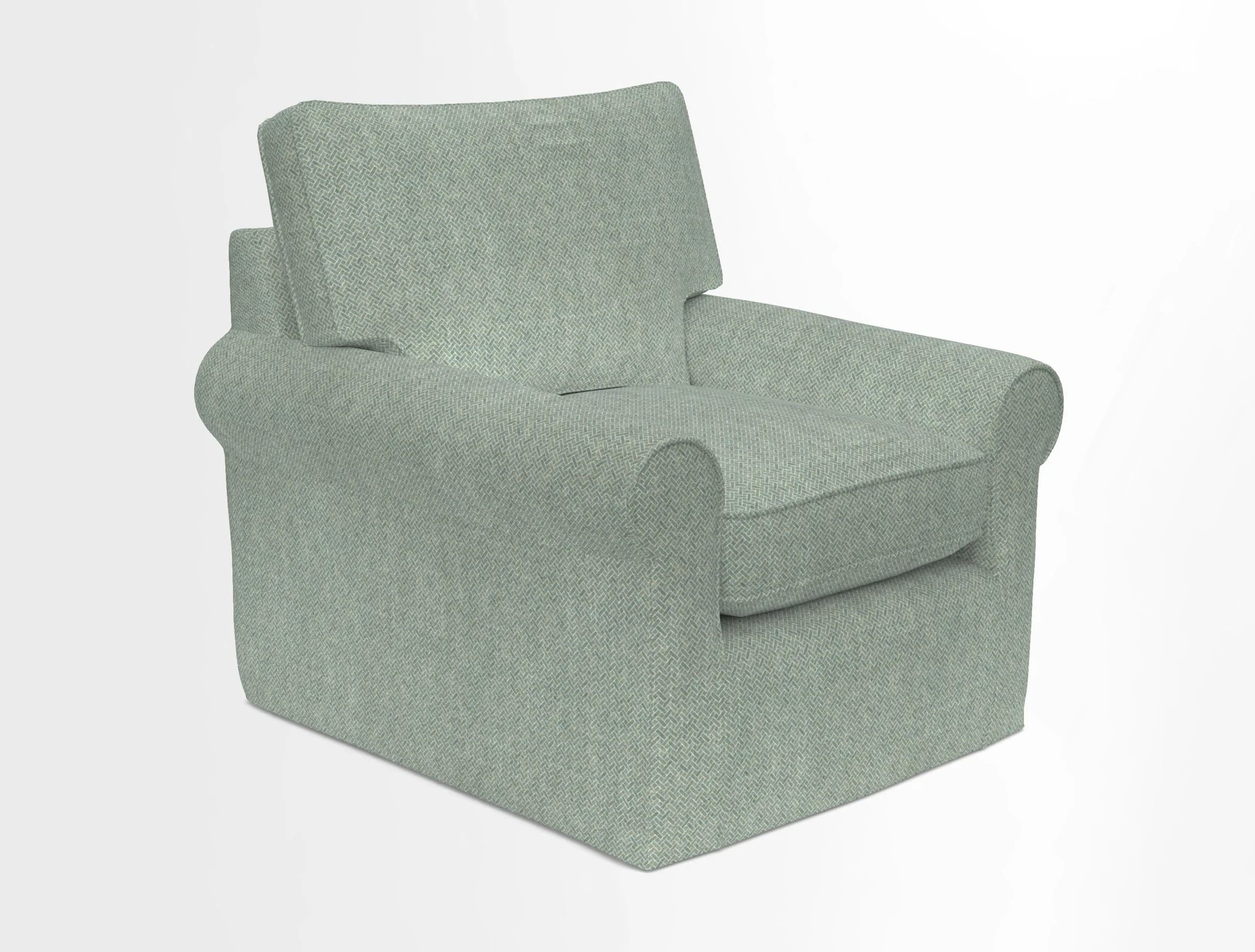Bignor Chair in Two Tone Plain Biscuit. Loose cover option available