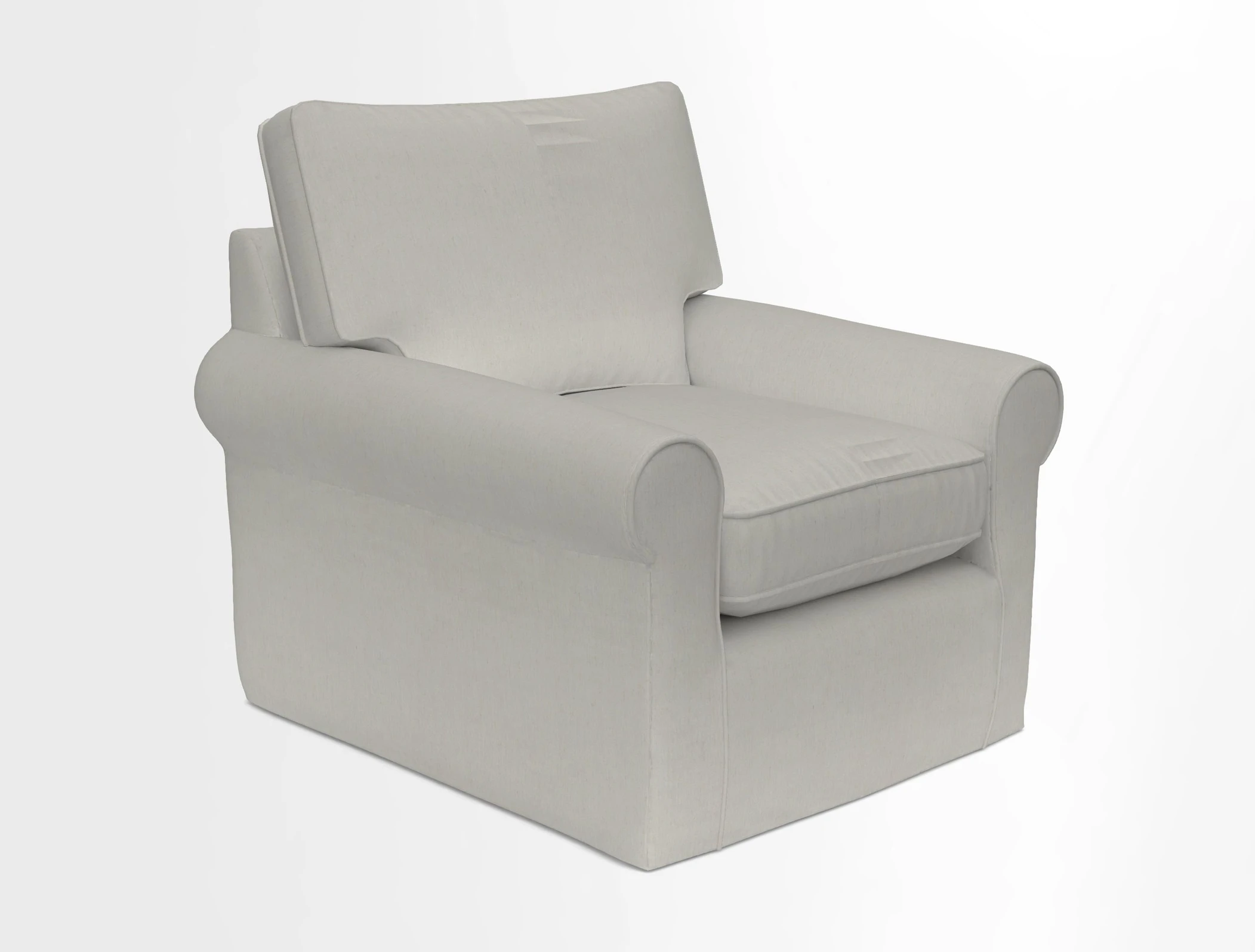 Bignor Chair in Two Tone Plain Biscuit. Loose cover option available