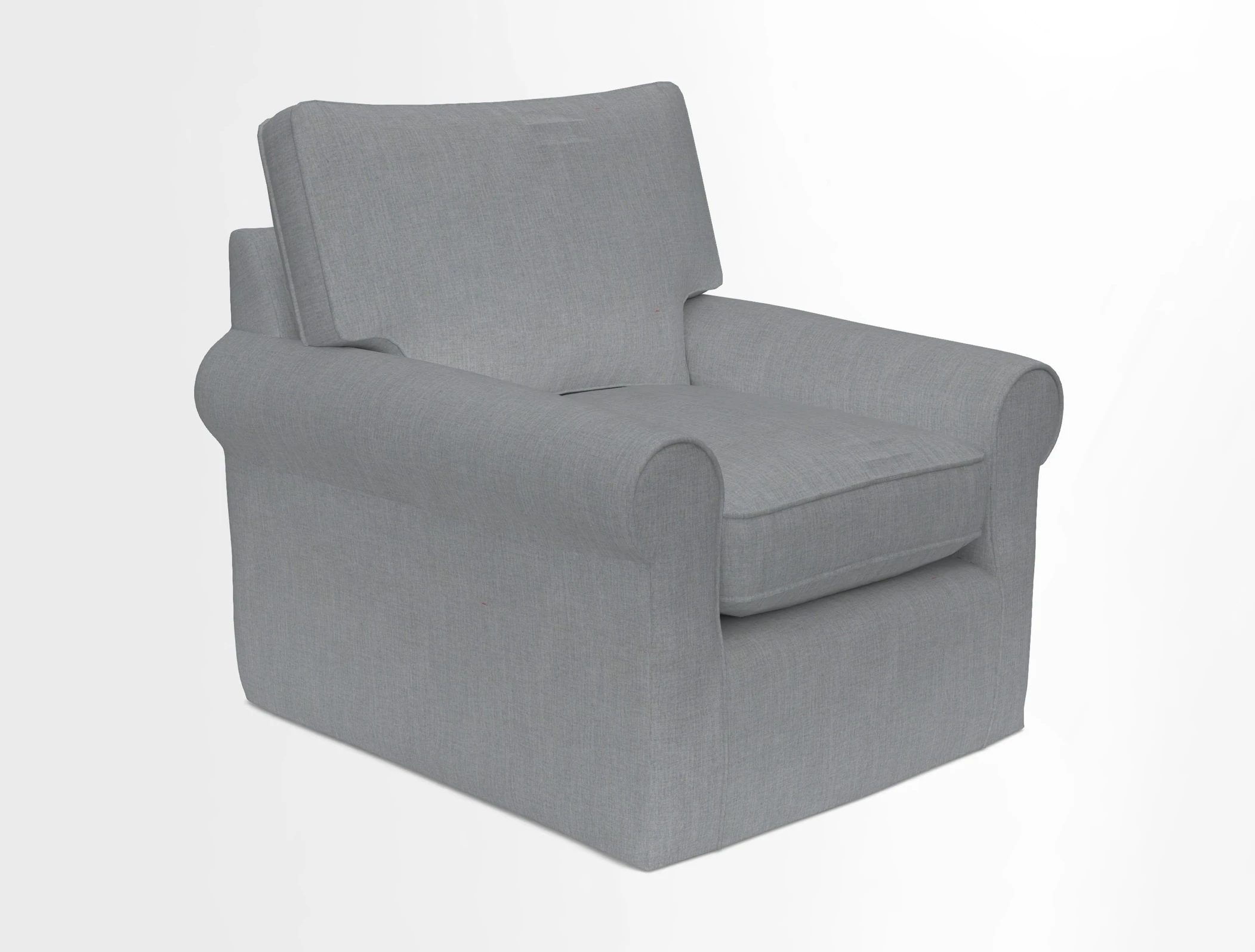 Bignor Chair in Two Tone Plain Biscuit. Loose cover option available