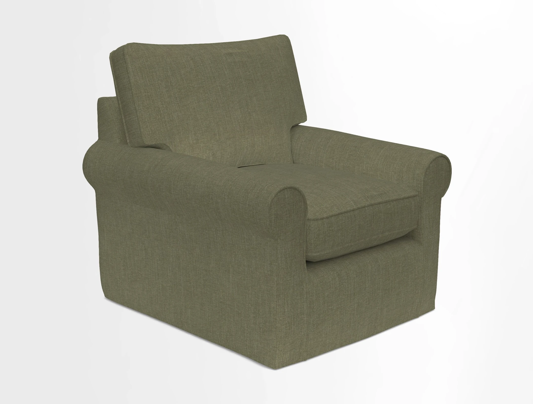 Bignor Chair in Two Tone Plain Biscuit. Loose cover option available