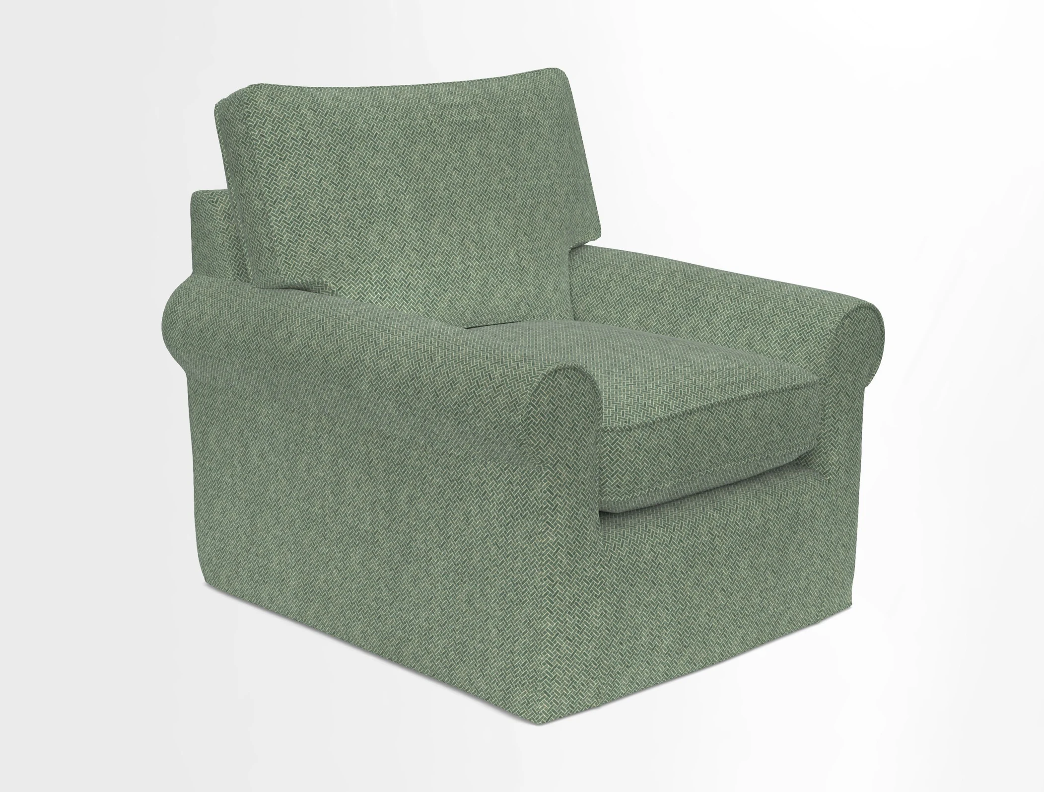 Bignor Chair in Two Tone Plain Biscuit. Loose cover option available