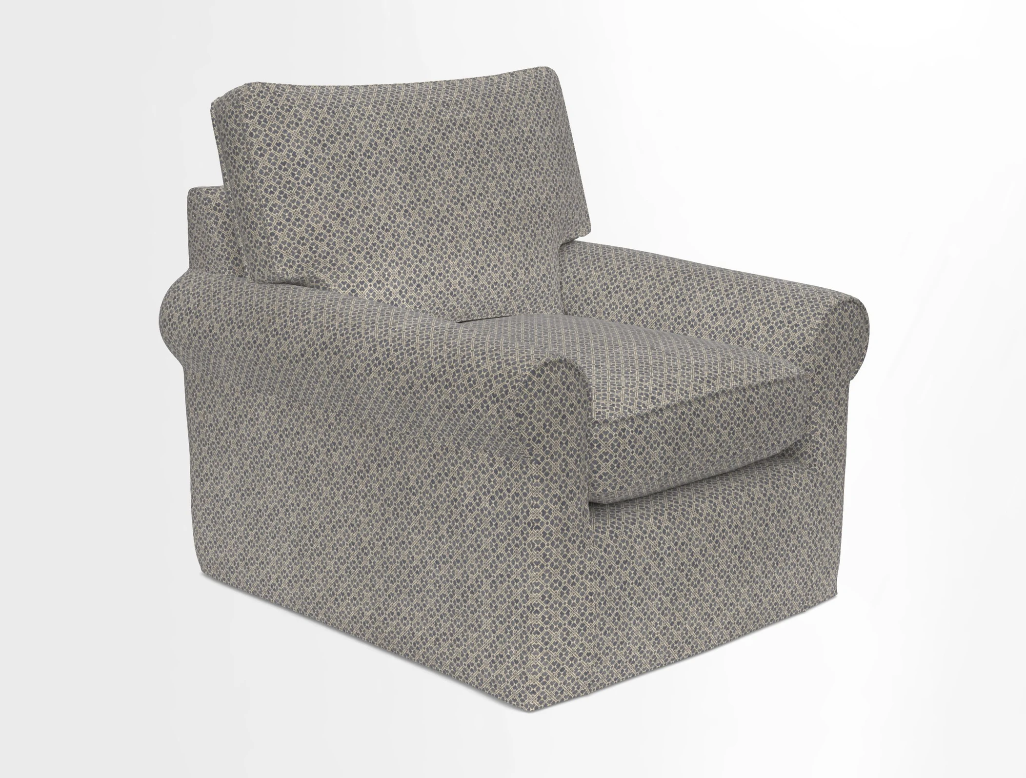 Bignor Chair in Two Tone Plain Biscuit. Loose cover option available