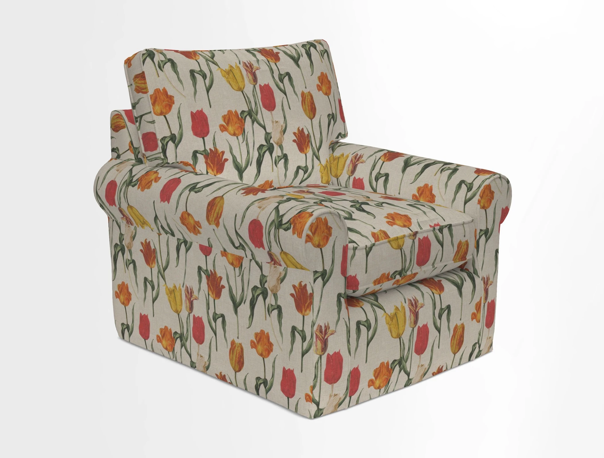 Bignor Chair in Two Tone Plain Biscuit. Loose cover option available